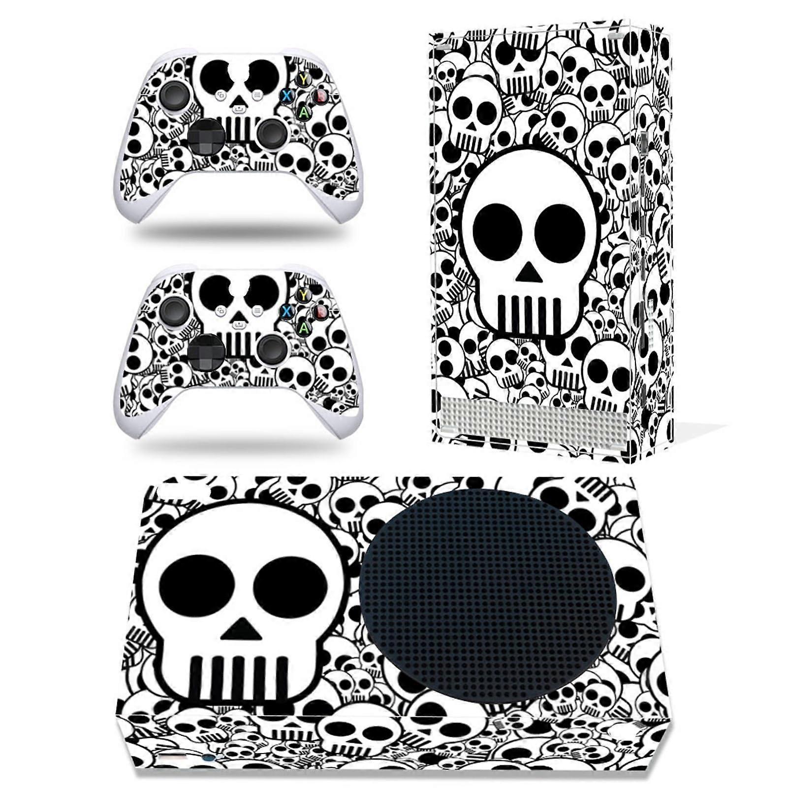 Vinyl Skin Sticker Cover for Xbox Series S Console with Two Free Wireless Controller Skins Blister-Free Design