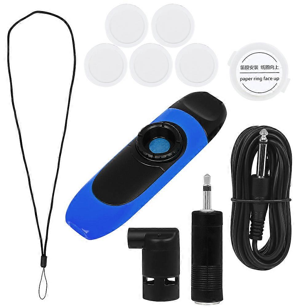 Kazoo Flute Electric Kazoo Instrument Connectable To Speakers Flute Diaphragms Technology 10.9X3.2X2.2cm Blue 1Set