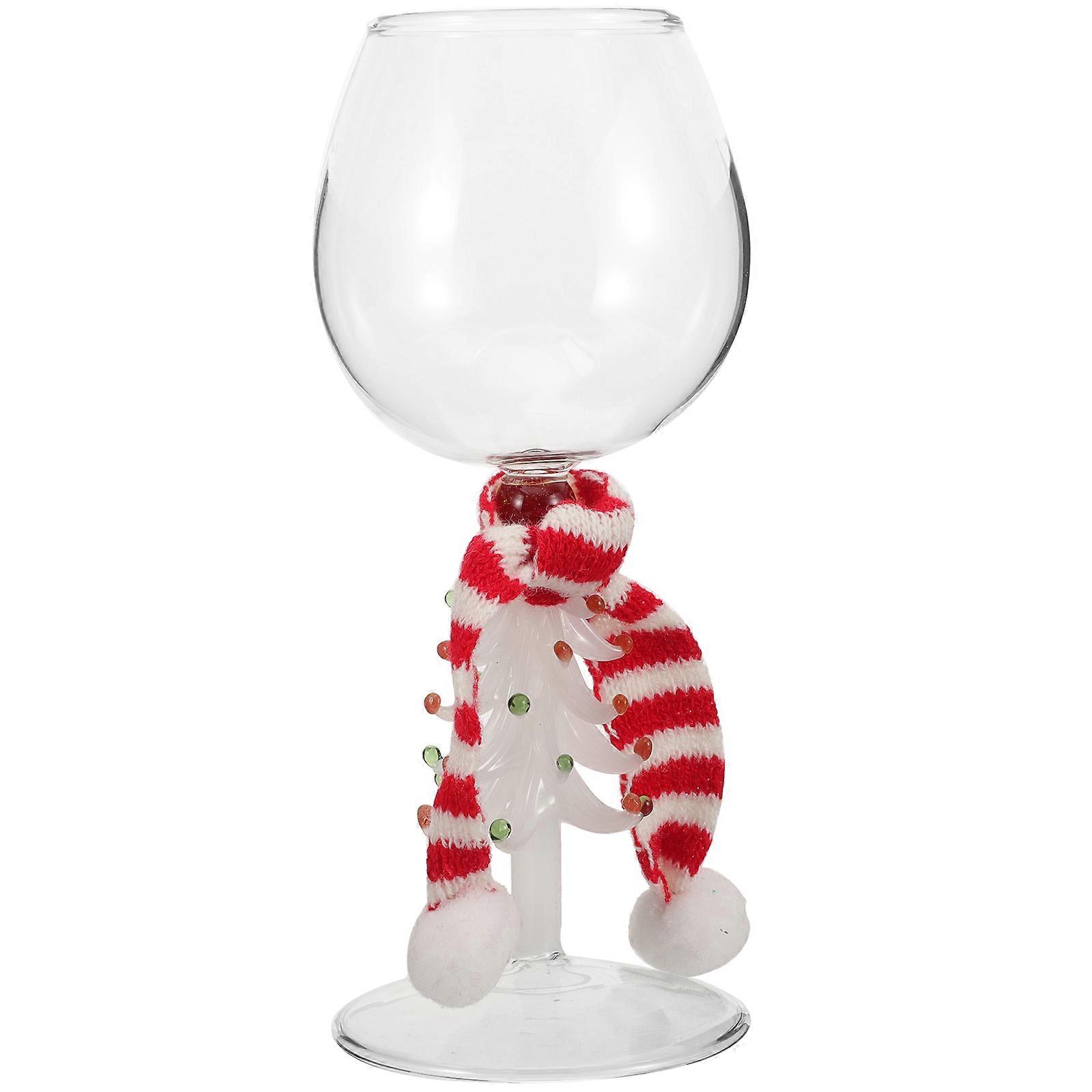 Themed Goblets Christmas Tree Goblet With Scarf For Home Gathering Elegant Style Holding Wine And 1Set