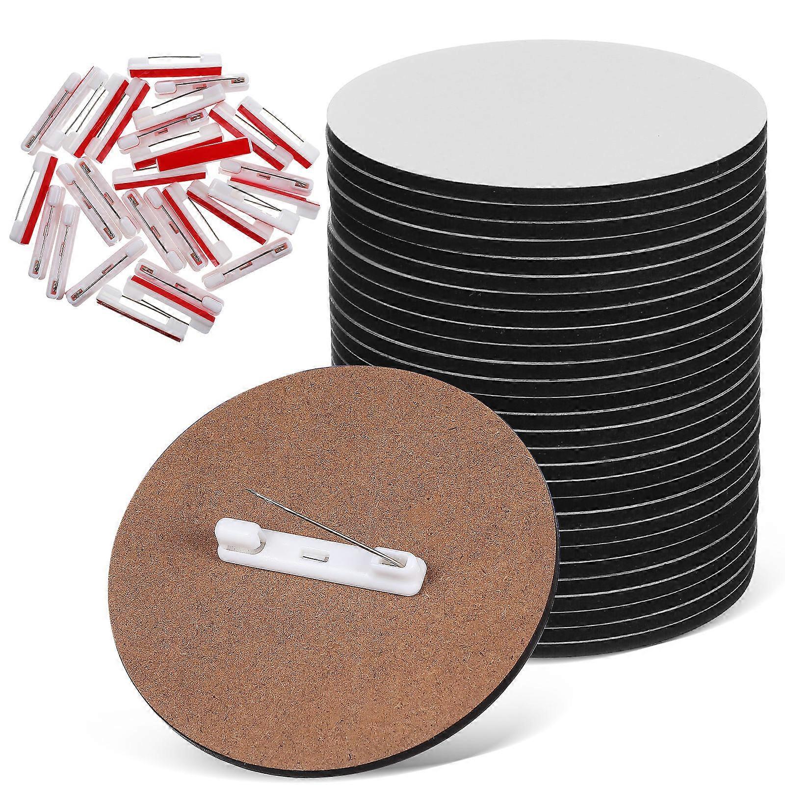Here's a polished and professional product description for your **30pcs Sublimation Blank Name Badges/Button Pins**:
### 30pcs Sublimation Blank