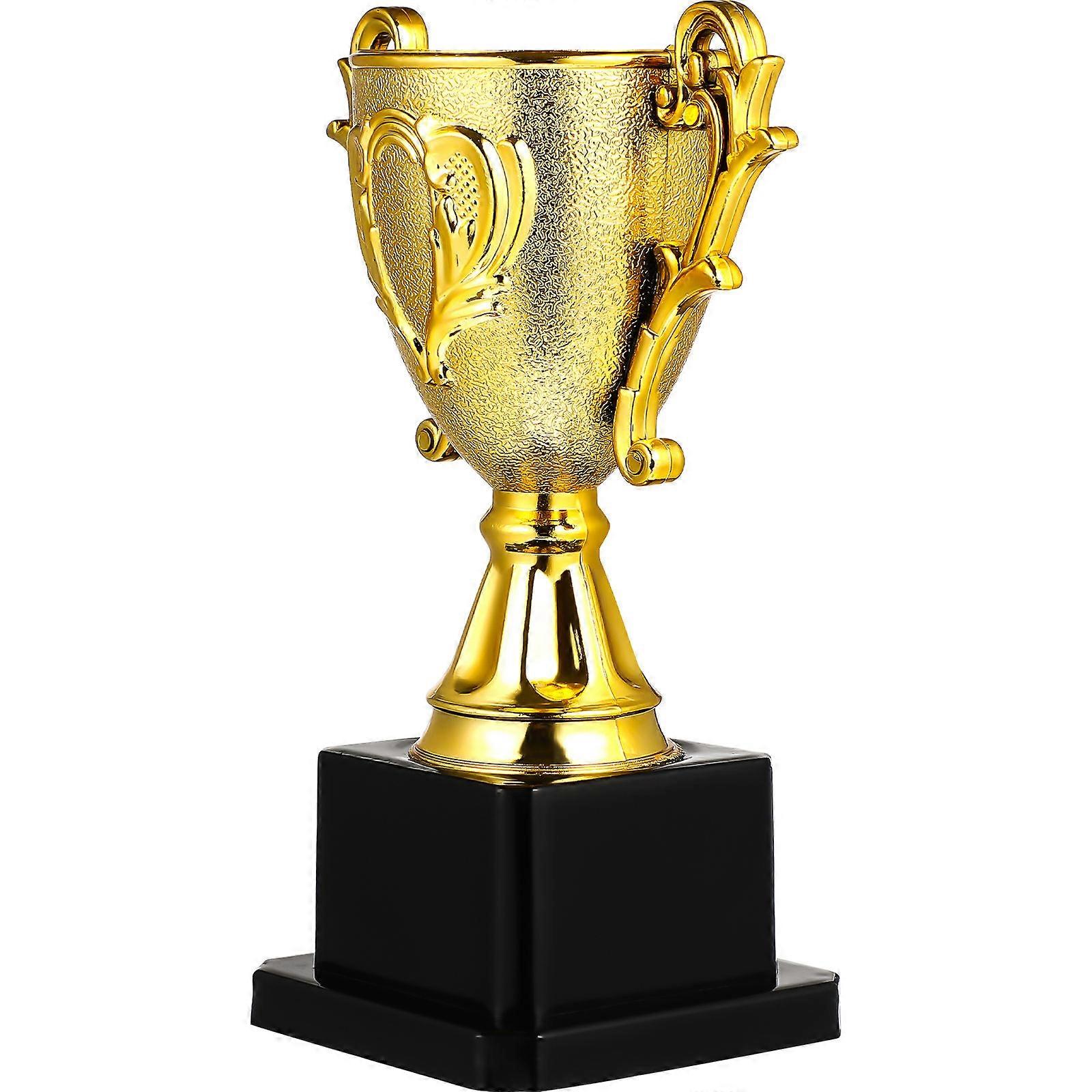 Golden Trophy for Kids Plastic Award Toy for Primary School Competitions Electroplated Finish 1Pack