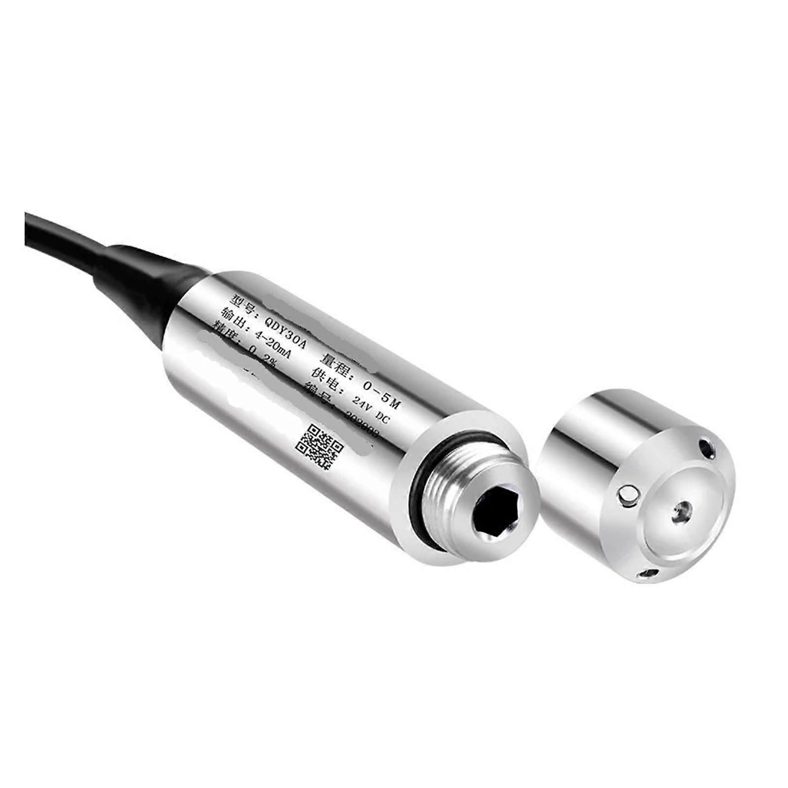 Liquid level transmitter, Hydrostatic level sensor 010V DC24V IP68 Stainless steel Multiple sizes (5m Range 5m Cable) 5m Range 5m Cable 010V Output