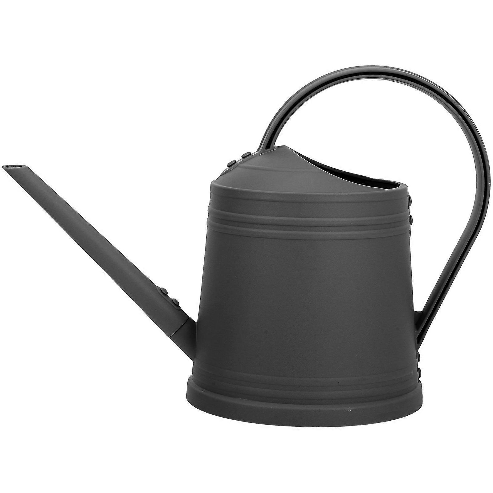 Portable Flower Watering Kettle with Extended Spout for Precise Indoor & Balcony Succulent Care, Ergonomic Handheld Design, Deep Gray Gardening Pot