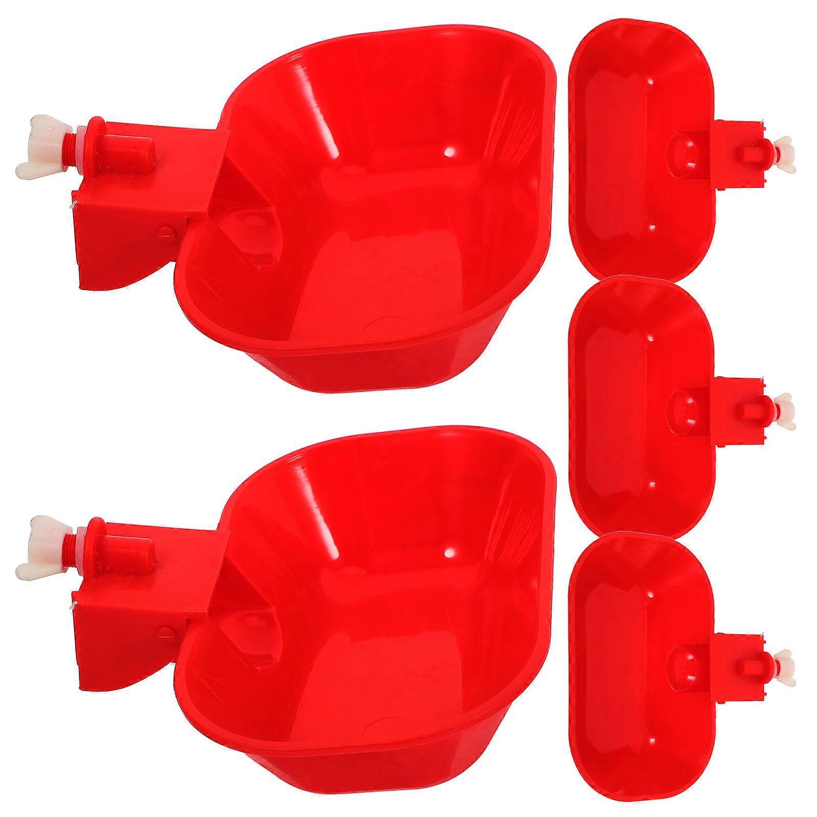 5pcs Large Automatic Chicken Waterer Cups with Leak Proof Mounting Holes, Durable Poultry Drinking System for Ducks, Geese, Turkeys, and Hens