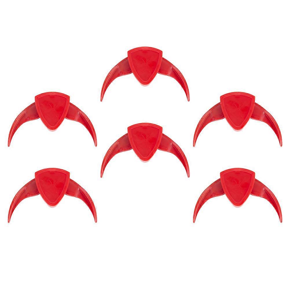 6pcs Plastic Melon Pliers and Scissors Shellers Red