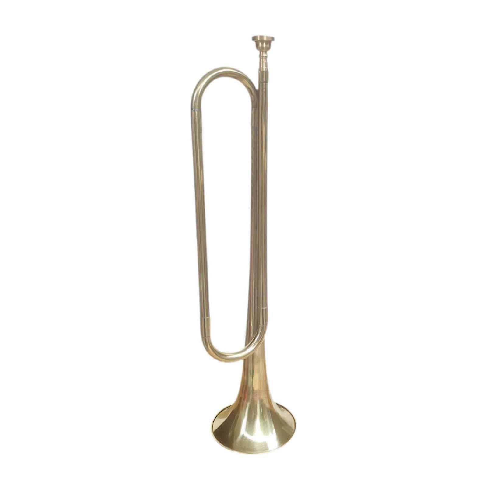 AWHAO C Flat Bugle Classical Cavalry Trumpet for Orchestra Band Stage Performances