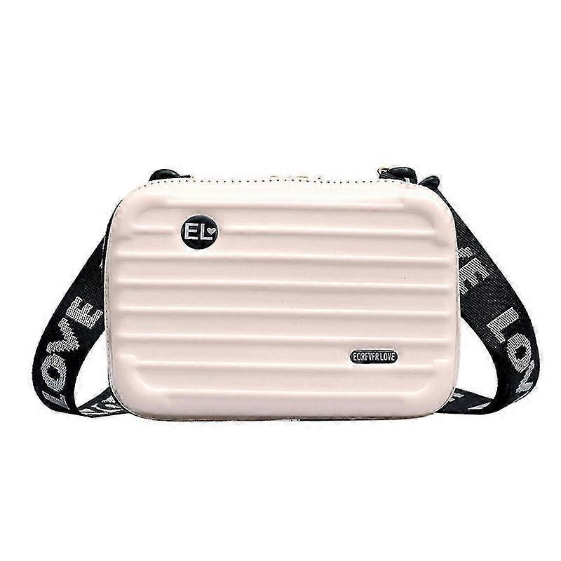Hard Shell Kosmetisk Väska Kvinnor Mini Resväska Form Crossbody Väska Axel Kvinnor