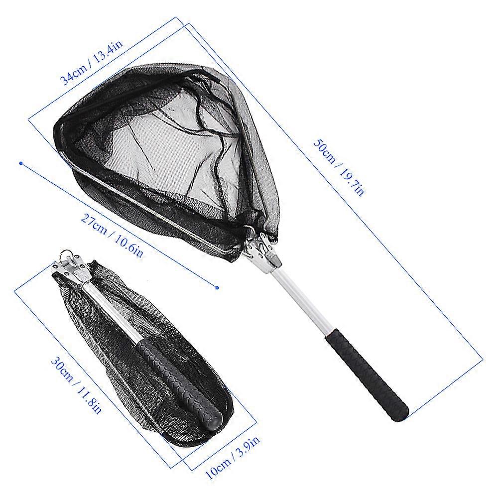 Folding Fish Landing Net Triangular Fly Fishing Net Fish Catching or Releasing