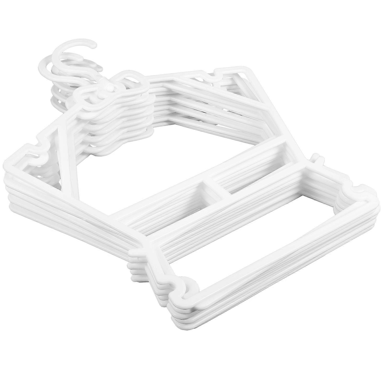 Plastic Clothes Hangers Set of 10 Skid Resistant Thick Lightweight Space Saving Wardrobe Organizer for Home and Store Use