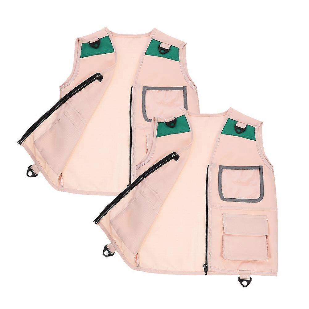 Explorer Vest Child Costume For Party Stage Performance Insect Catching Multi 2Pcs