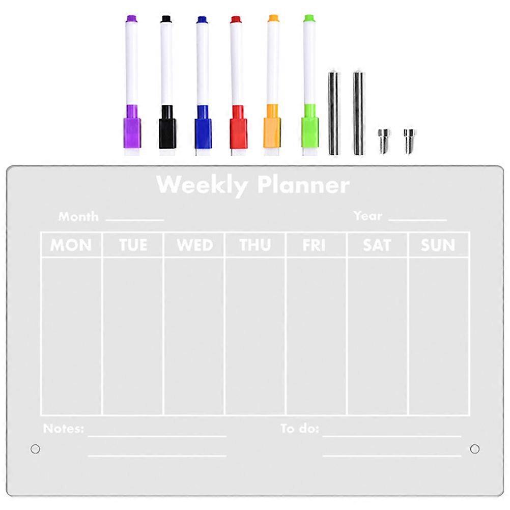 Desk Whiteboard Desktop Dry Erase Board Acrylic Planner For Office Use 1Set