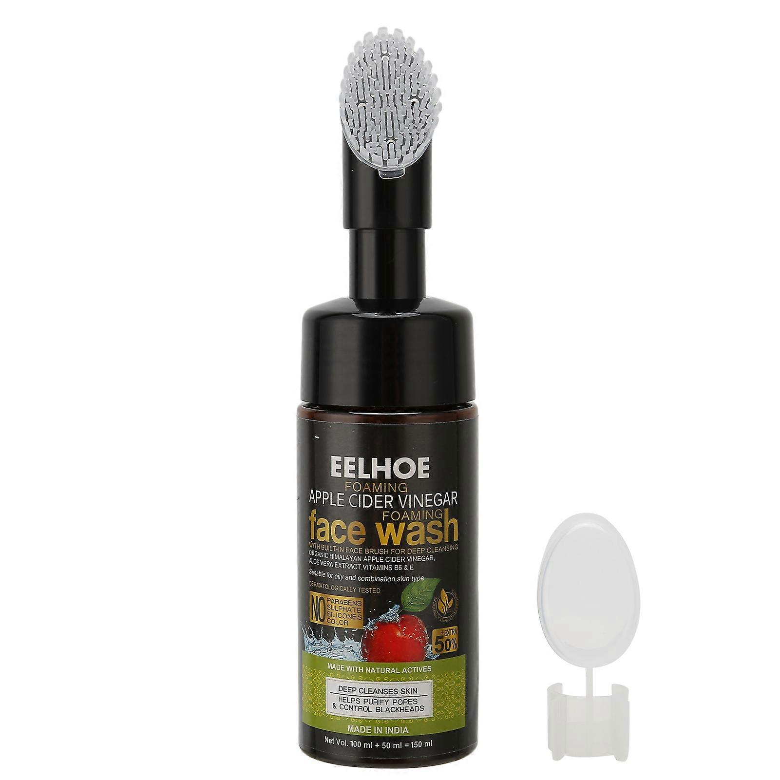 EELHPOE Foaming Facial Cleanser Apple Cider Vinegar Moisturizing Cooling Face Wash for Deep Pore Cleansing