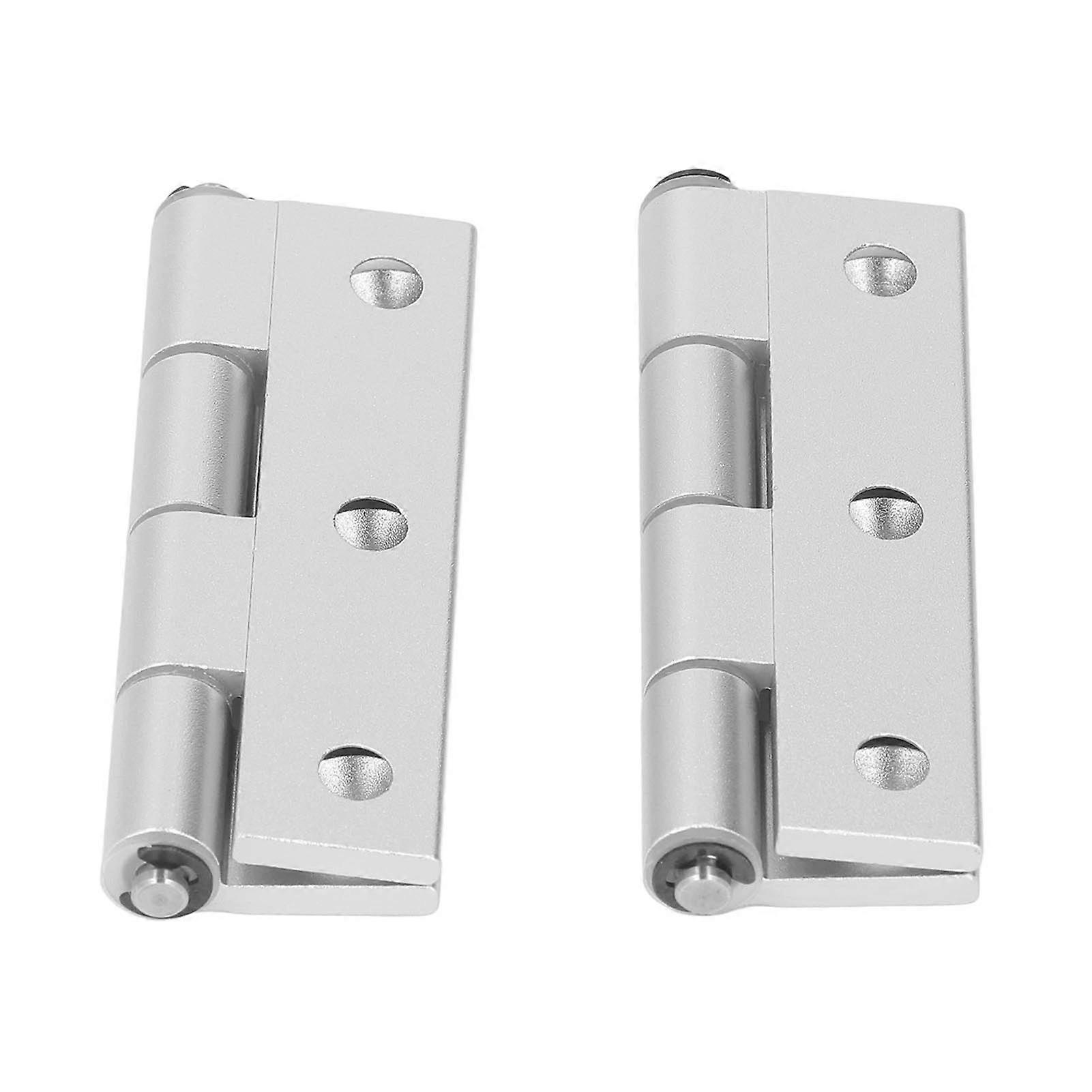 2Pcs Flat Hinge Folding Aluminum Profile Resin Bushing Axes Square Door Hardware