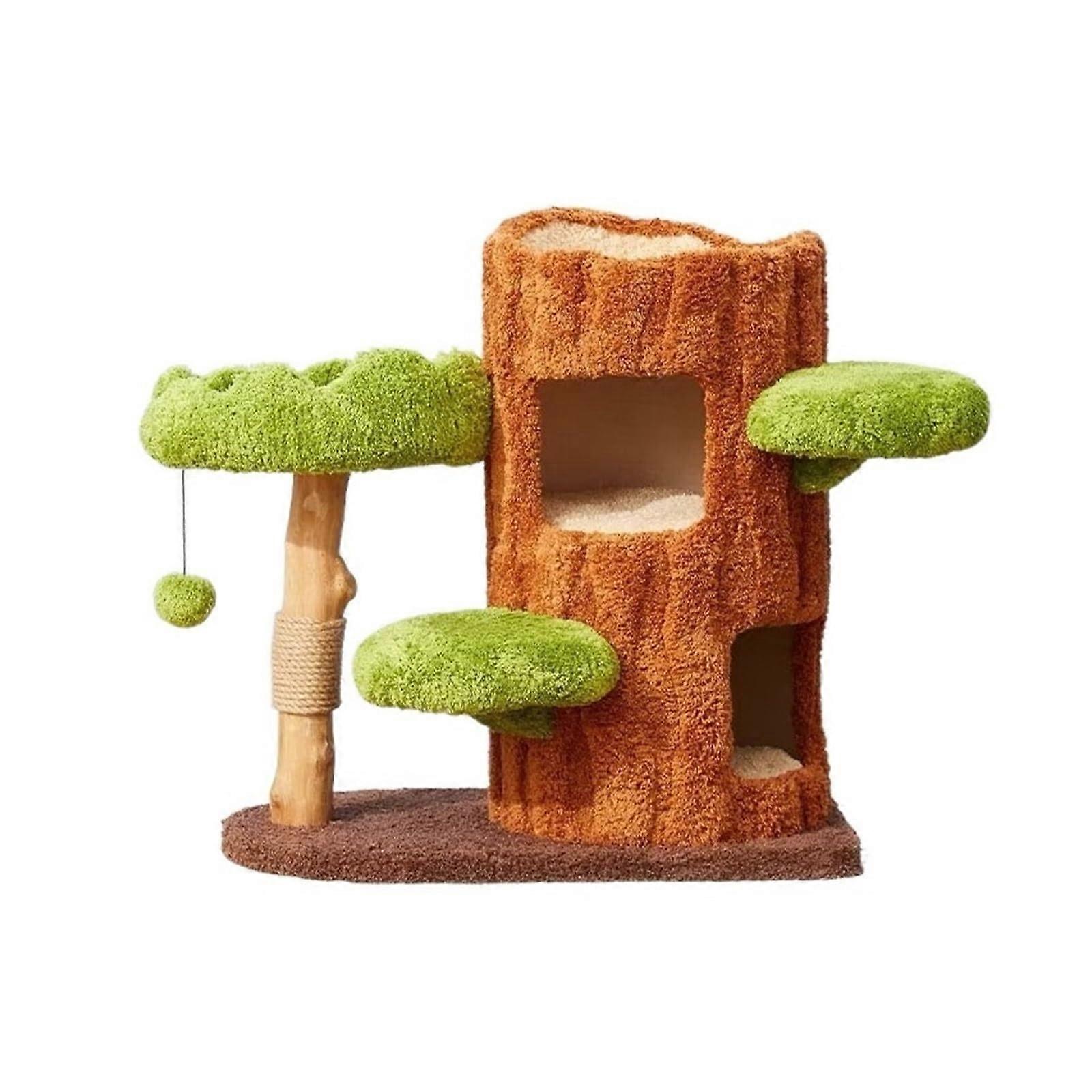 Cat Tree Cat Climbing Frame, Cat Litter, Scratching Post Jumping Platform, Small and Comfortable Tree Hole Takes No Space Cat House
