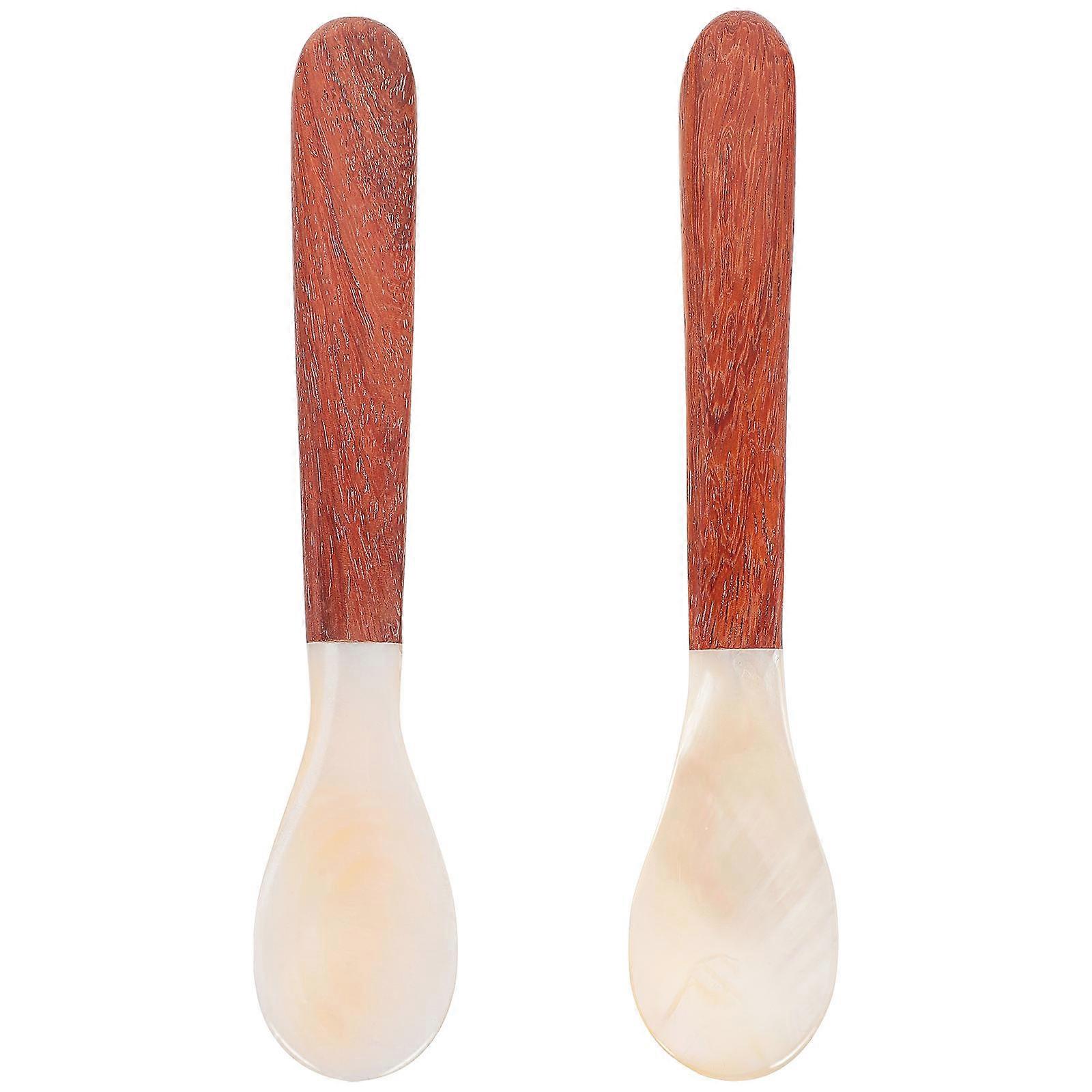 Practical Dessert Spoon for Home Use Assorted Color 2 Pieces