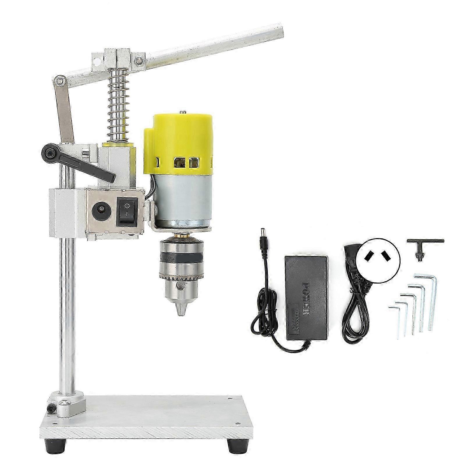 Mini Benchtop Drill Press for Household DIY with 1.5x10mm Chuck, AC 110-240V Plug