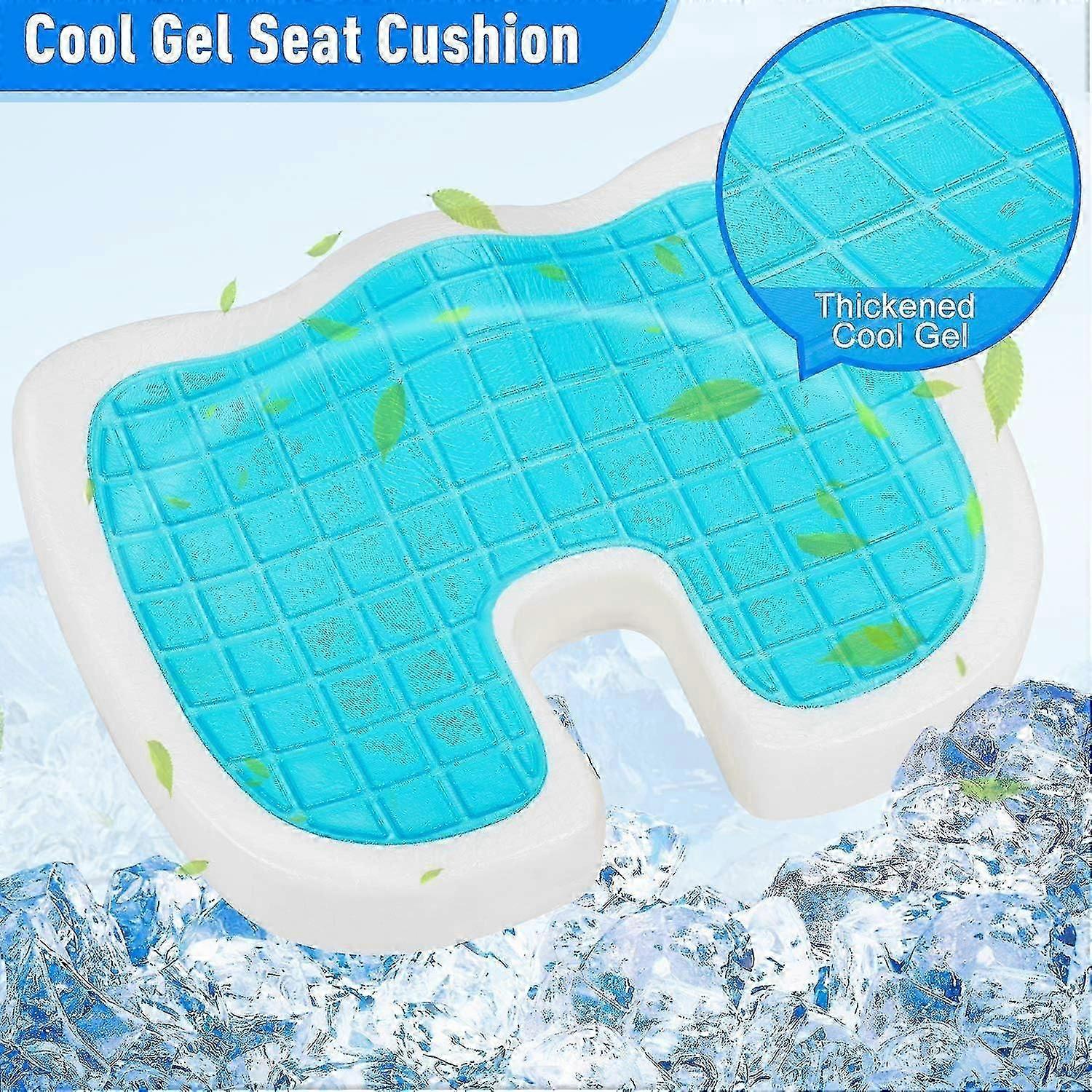 Coccyx puter med gel, memory foam sete puter, ergonomiske kontorstoler og bilputer