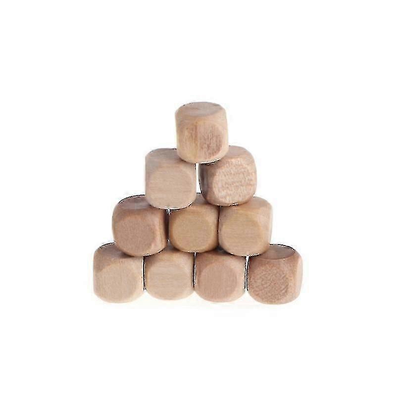 10pcs Wooden Dice Set 10-18mm Round Handmade Game Dice