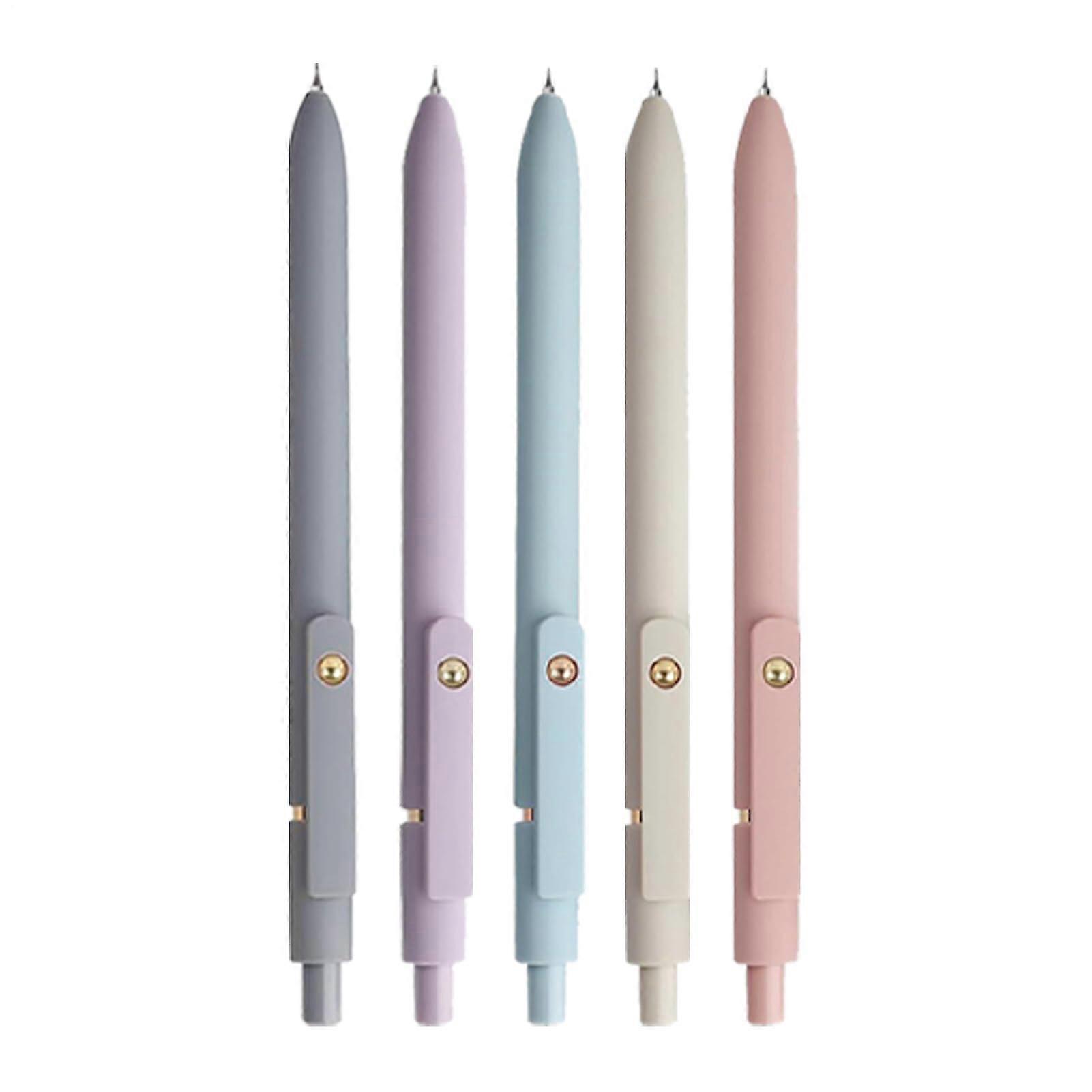 Gel Pens Black Rollerball Pens 5Pack with Fine Tip for Smooth Writing, Ideal for Notes and Journaling, Unisex Morandi