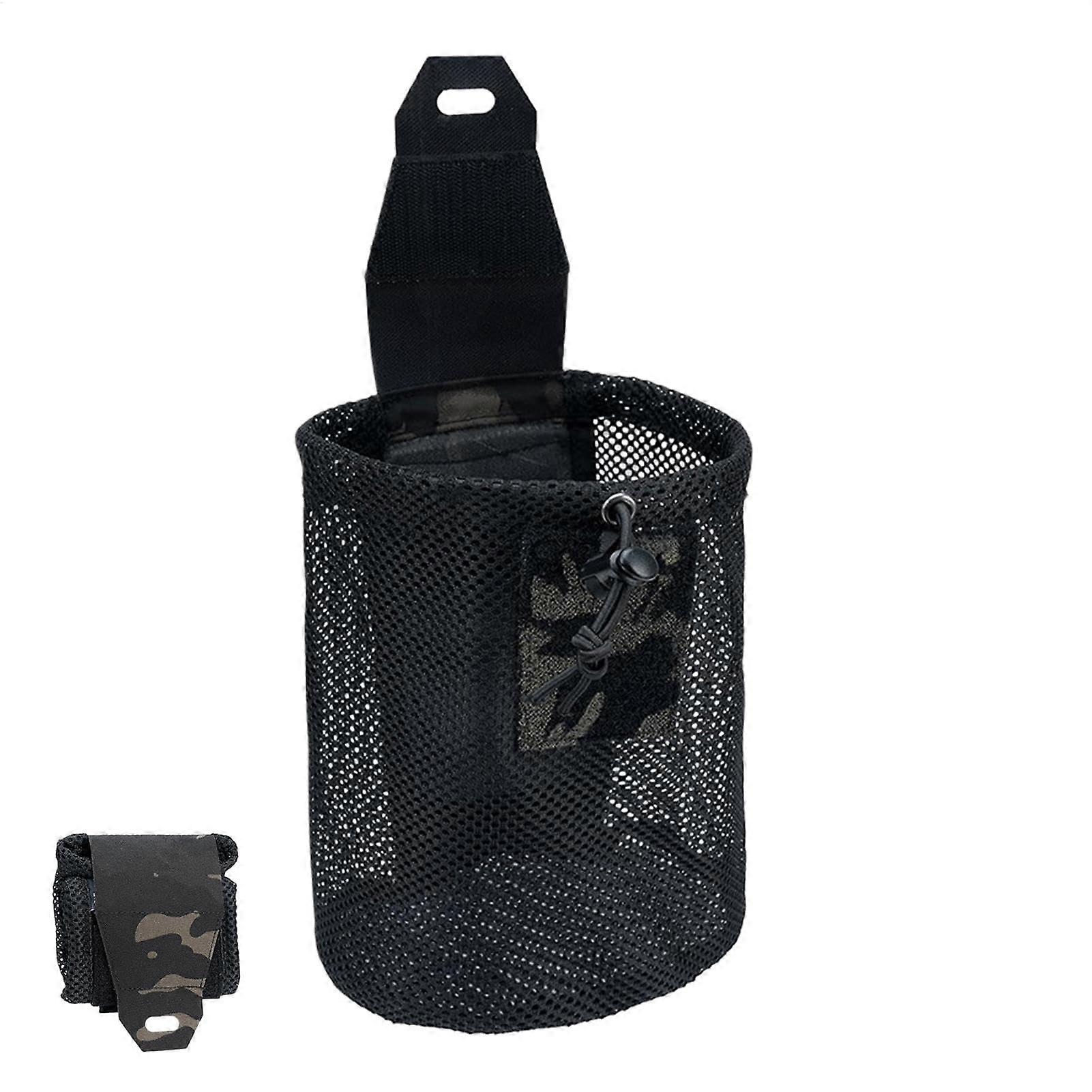 Small Bag - QuickRelease Closure, Foldable LargeCapacity Waist Pack With Drawstring, Organizer For Hunting Hiking, Black