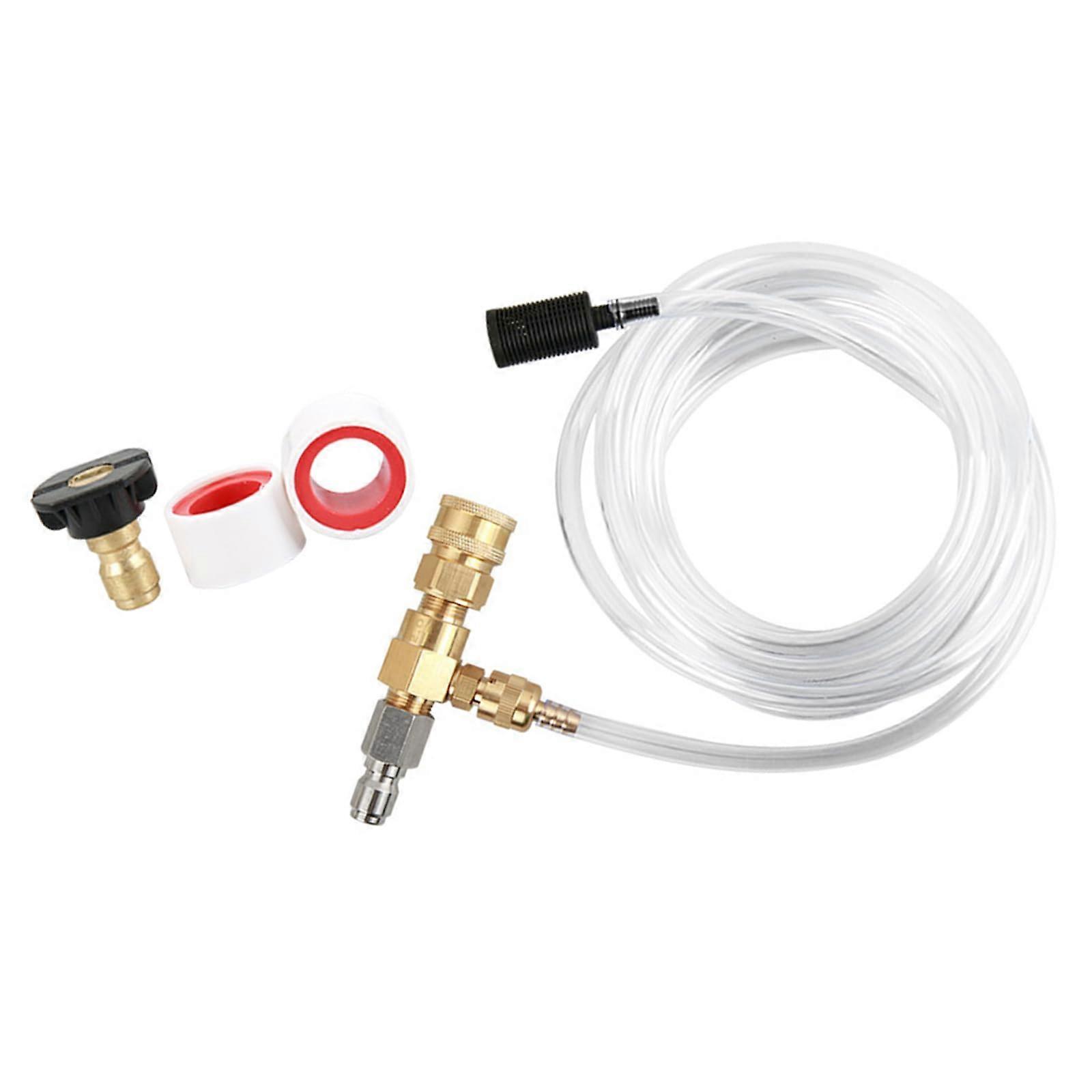 Power Washer Chemical Injector Kits 3/8 Inch Quick Connect with Siphon Hose