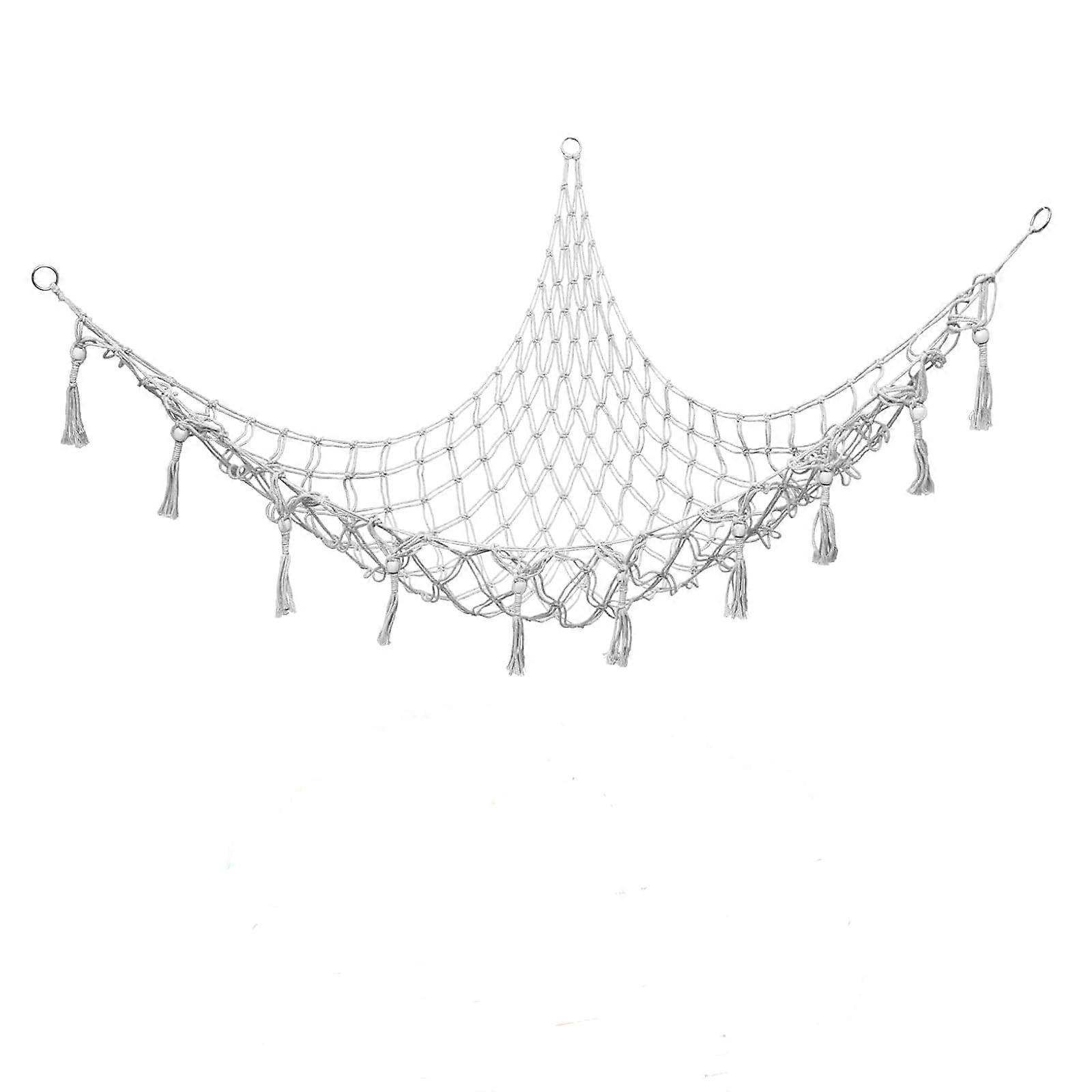 Pack of 2 Cuddly Toy Storage Net, Stuffed Toy Hammock Cuddly Toys, Hanging Toy Organiser, Cuddly Toy Net for Soft Toy, Plush Toy Storage, White