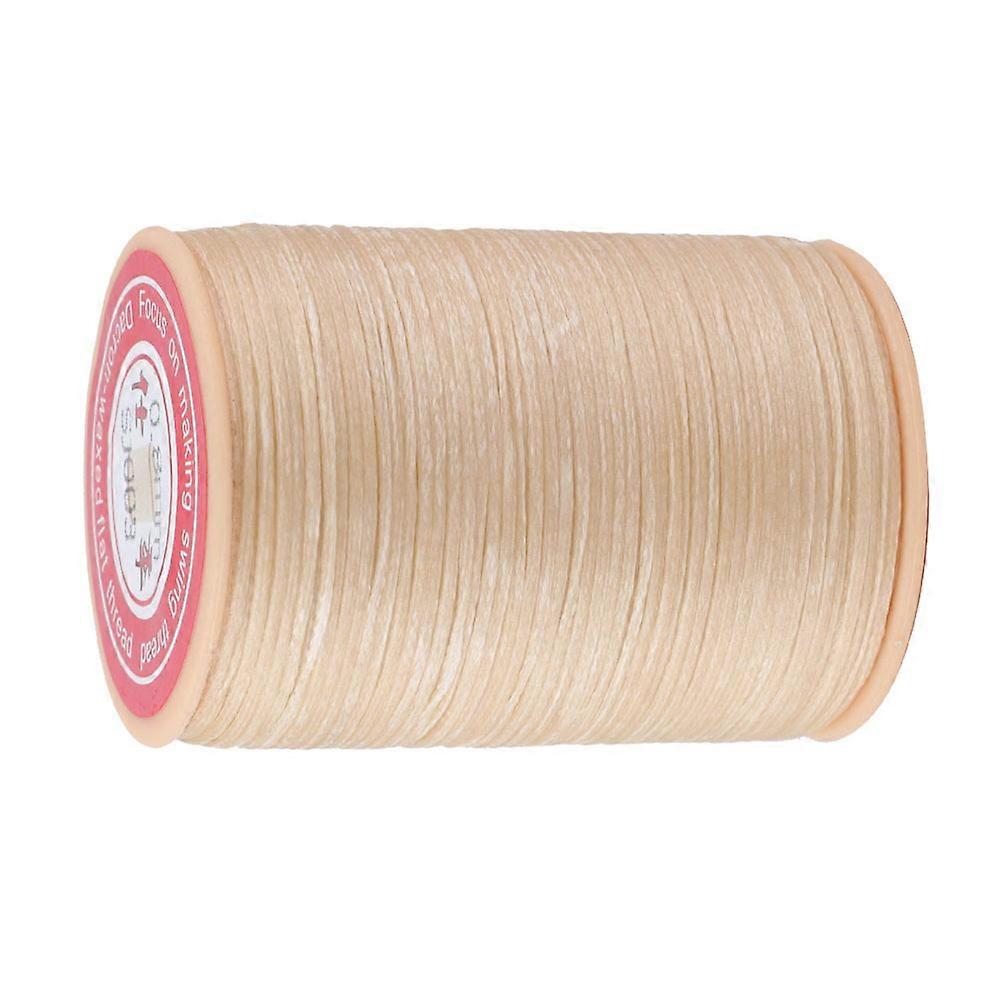 0.8mm Leather Sewing Wax Cord 150D/16 Handwork Knitting Craft Wax Thread Roll(Beige)