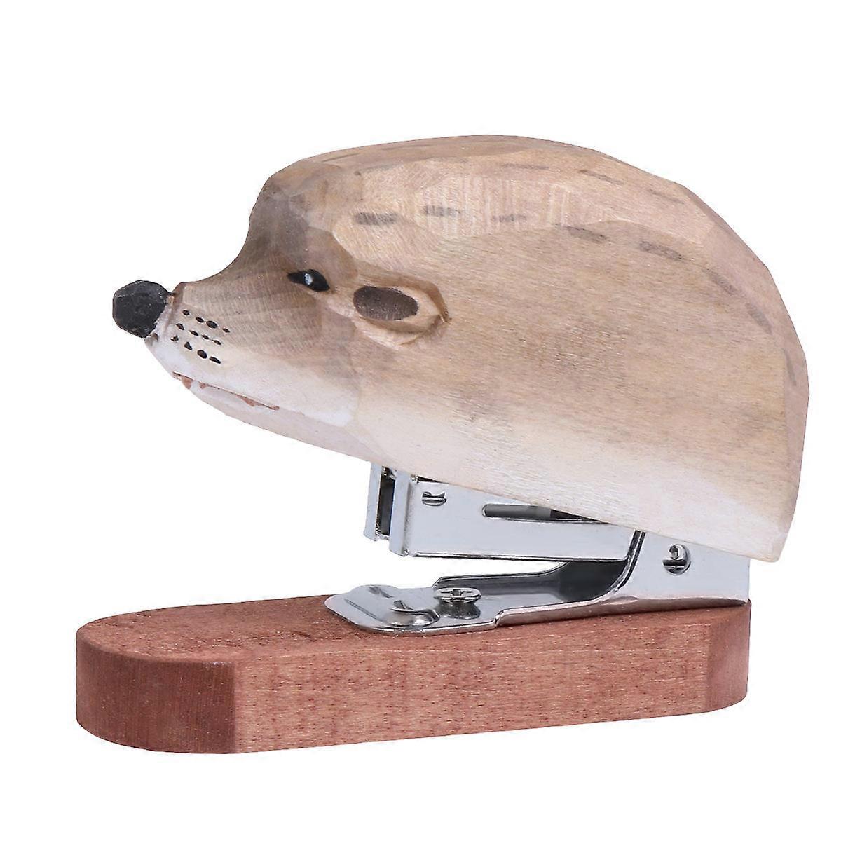 Hand Stapling Machine Multi Color Wooden Creative Book Sewer Student Stationery 12*6*4cm 1Set
