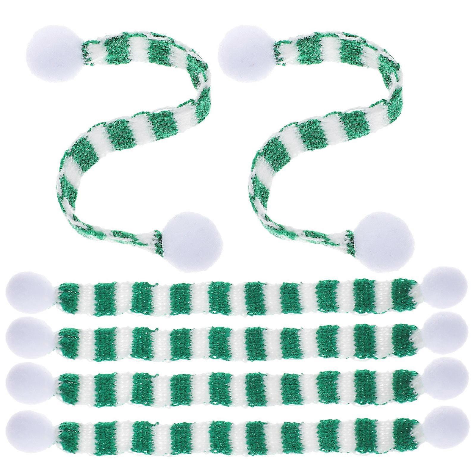 Tiny Scarves For Crafts Diy Table Decoration For Mini Snowmen 6Pcs White