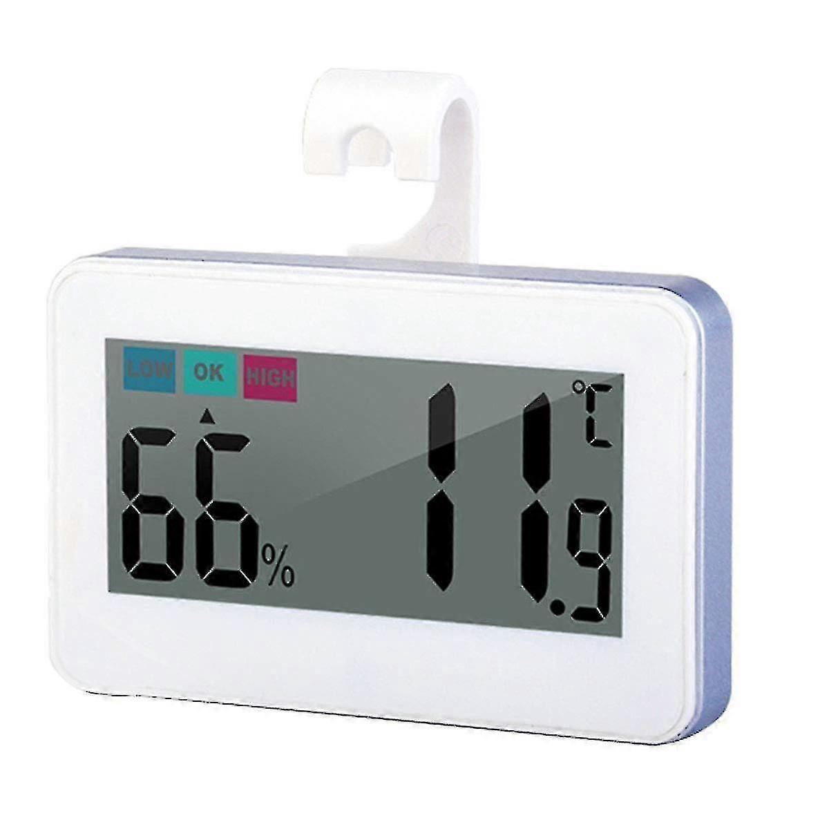 Digital Fridge & Freezer Thermometer Hygrometer with LCD Display - Hanging Humidity Meter for Accurate Temperature Monitoring
