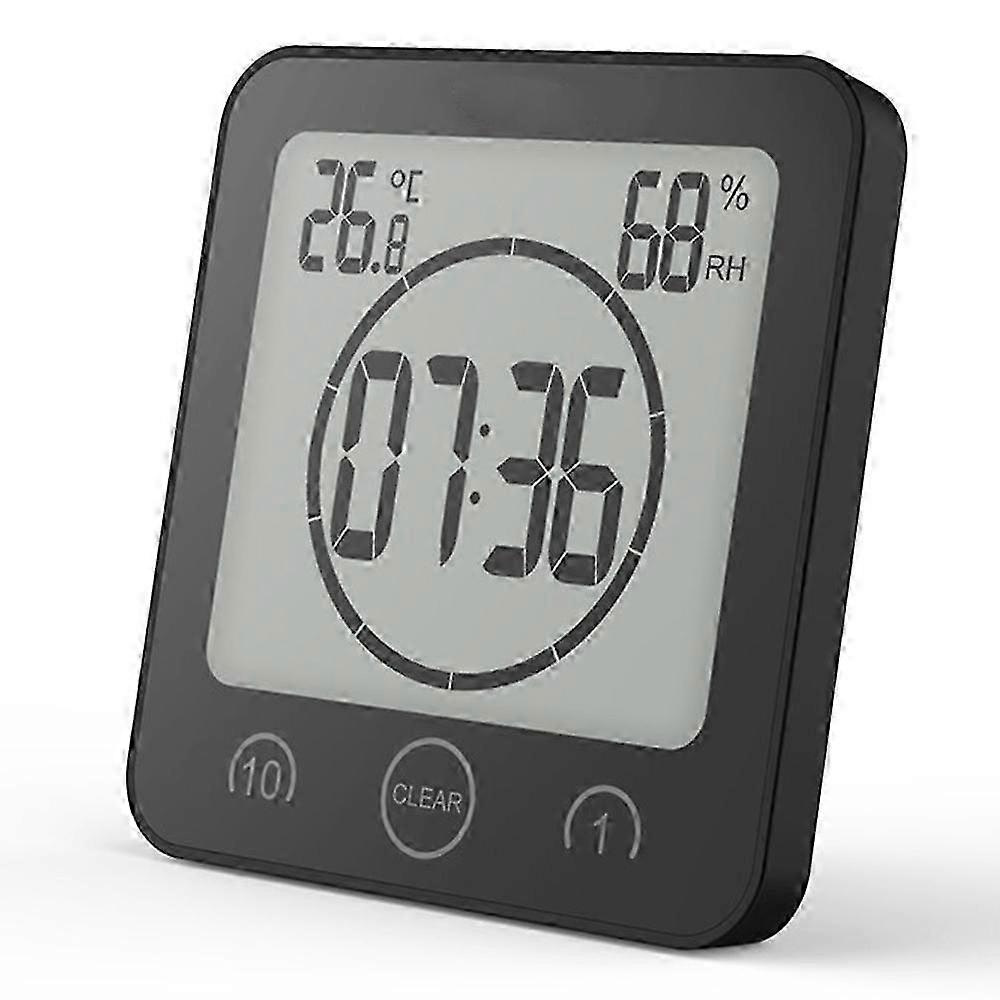 Electronic Wall Clock for Bathroom with Countdown Timer - Temperature and Humidity Display for Home Decor and Daily Use