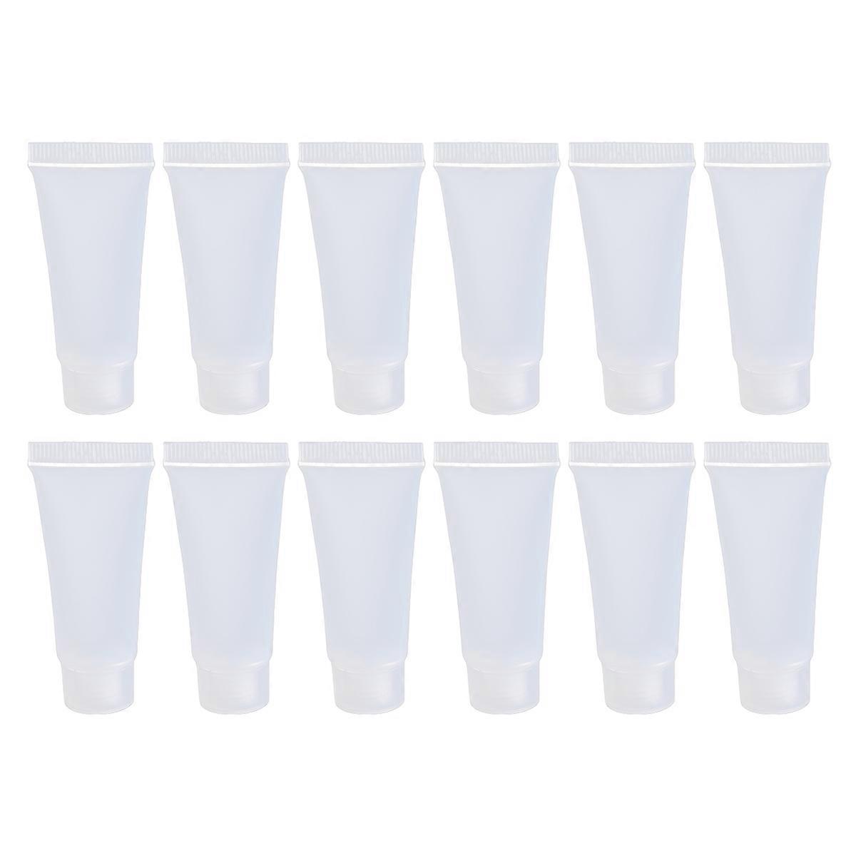 Lotion Squeeze Bottle Sample Packing Jars Reusable Plastic Storage for Cleanser Everyday Use 10ml 40Pcs