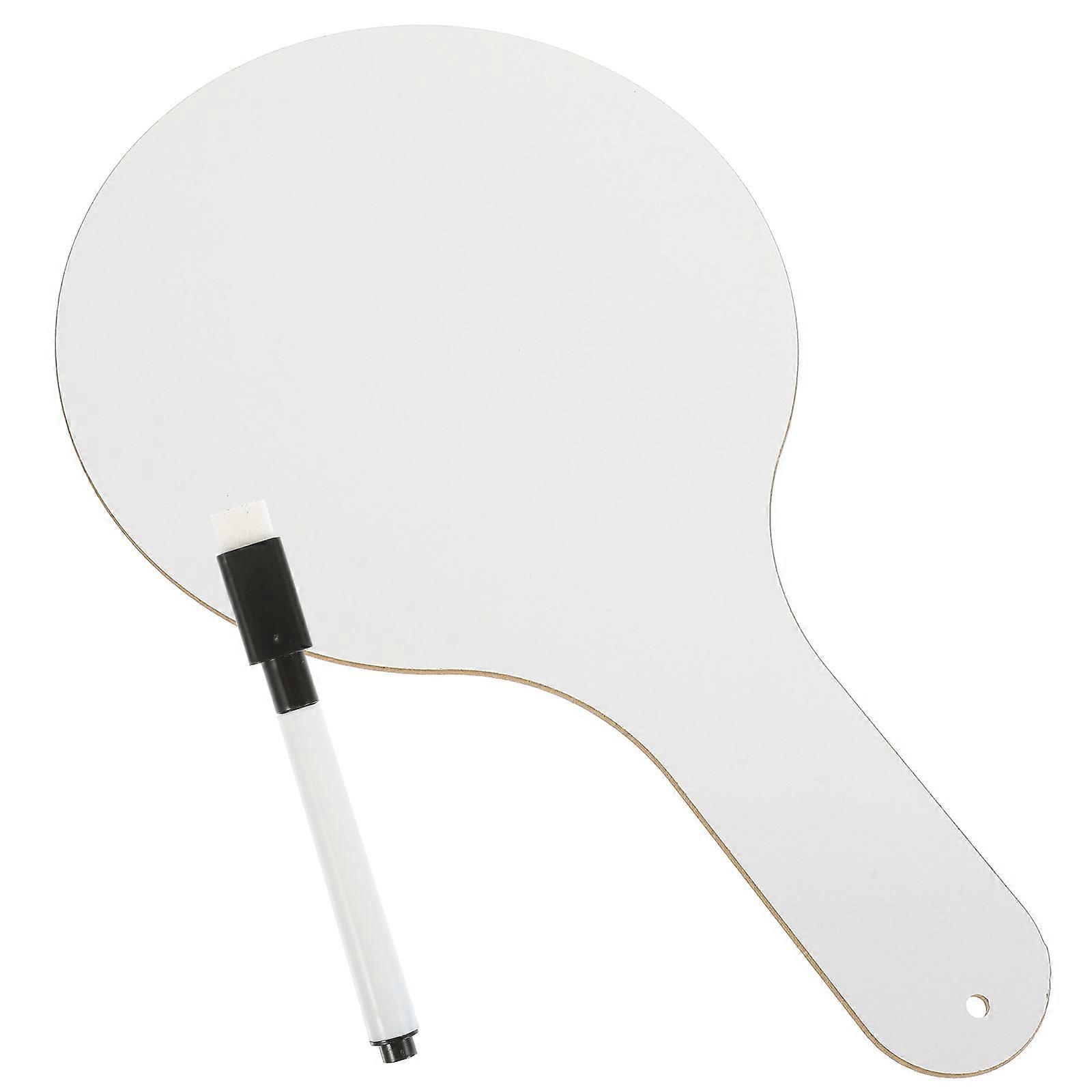 The **Double Sided Handheld Whiteboard With Pen Erasable Classroom Answer Paddle** is an excellent educational tool designed to promote **interactive