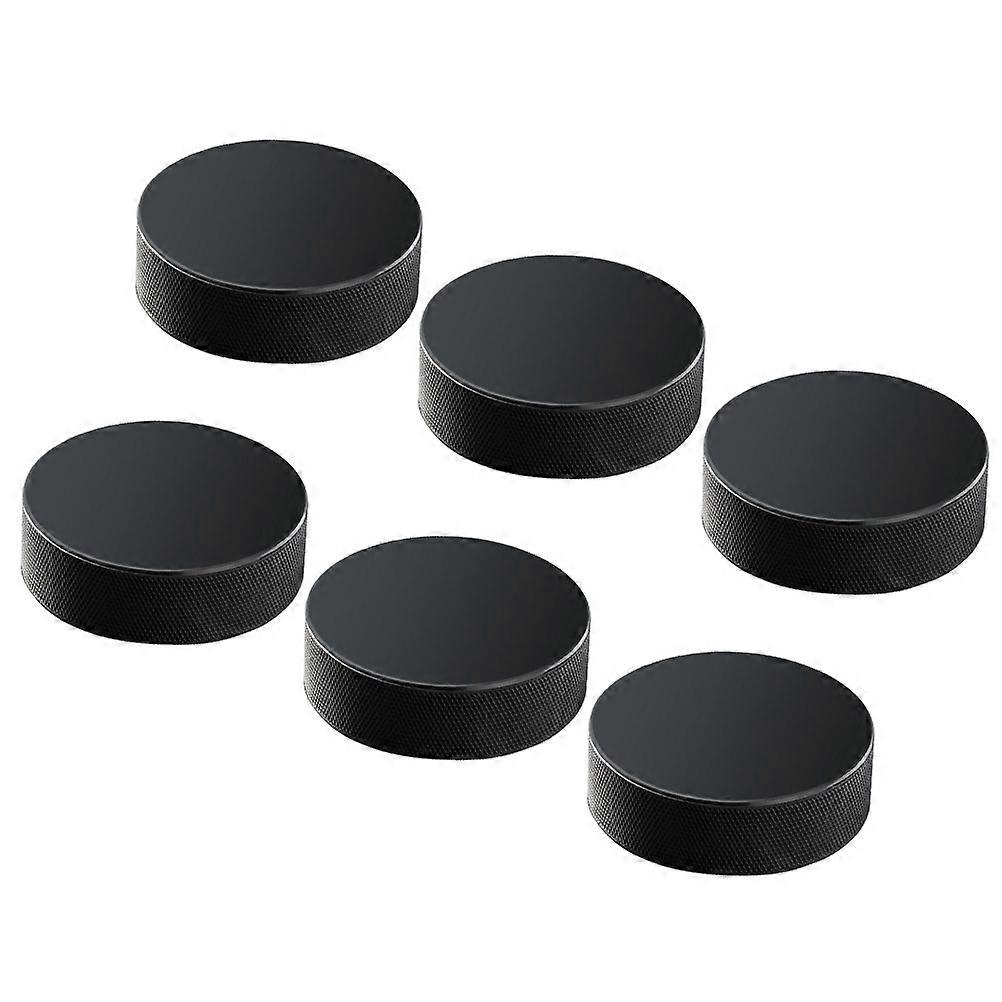 Ice Hockey Puck Durable Anti-slip Rubber Hockey Balls for Professional Games Daily Practice 6Pack