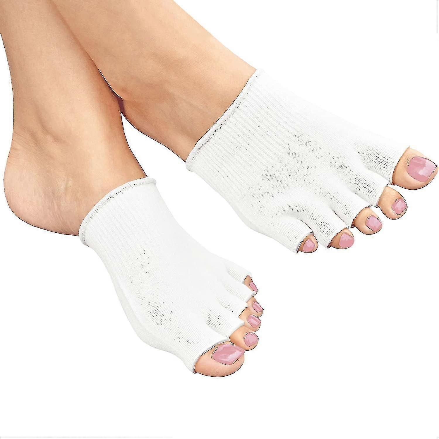جل اصبع القدم فاصل الجوارب للنساء - اصبع القدم فاصل العناية بالقدم 1 مزدوج اصبع القدم فاصل باديكير اصبع القدم فاصل ضغط الرباط جل