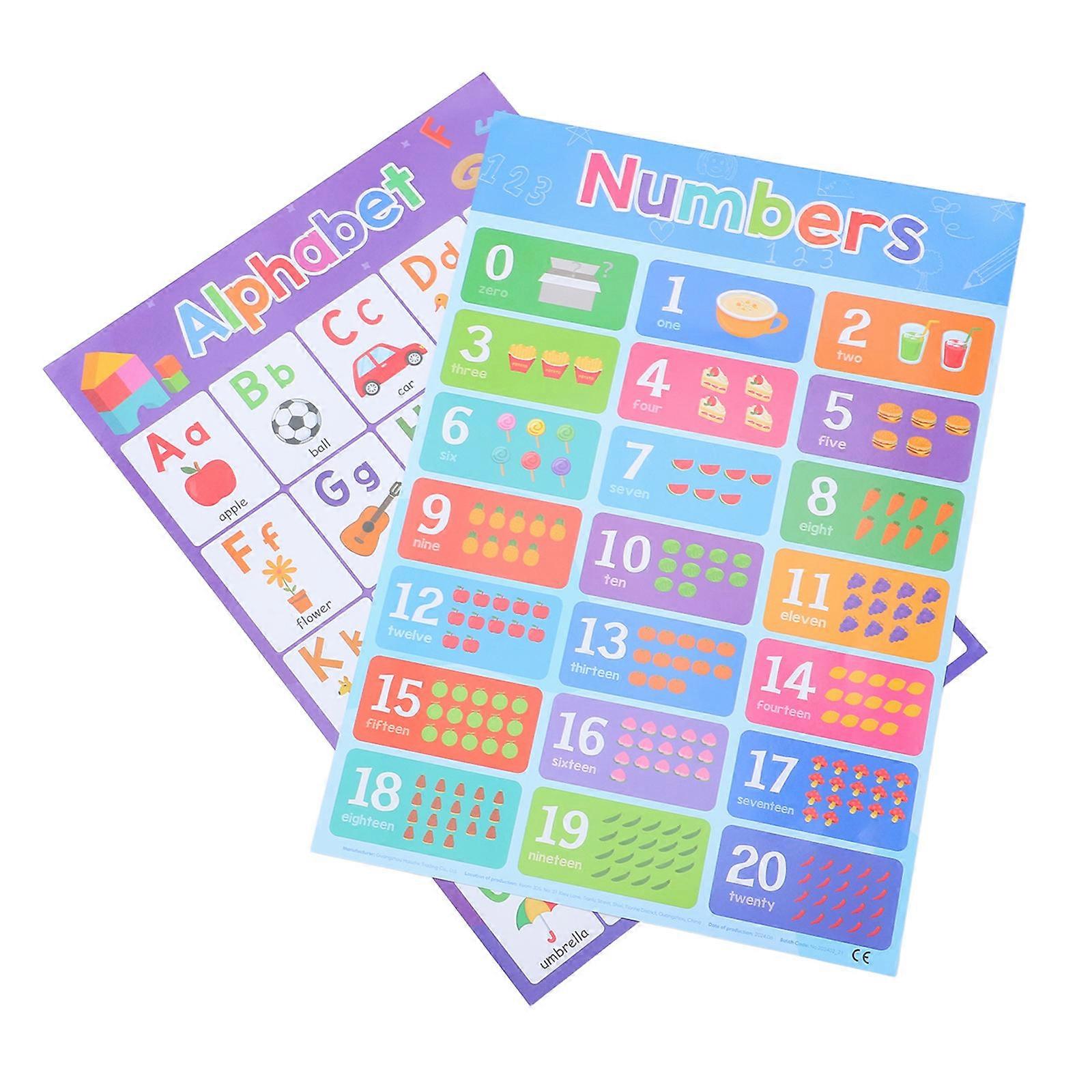 Toddler Classroom Must Haves School Posters For Early Education Engaging A3 Size Rectangular Shape Learning Support 2Pcs