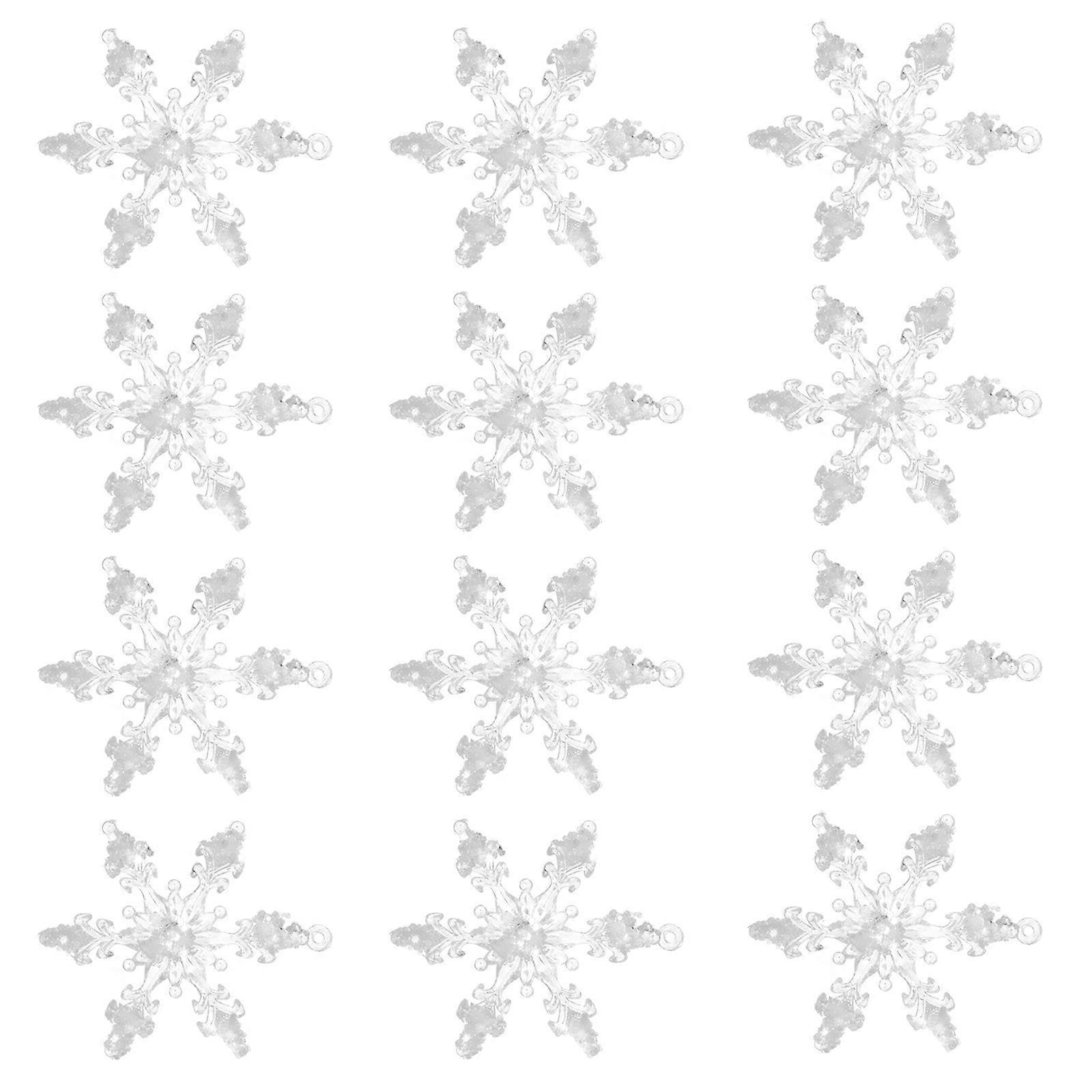 Snowflake Decoration Craft Handy Long-Time Use Event Organizers 12Pcs