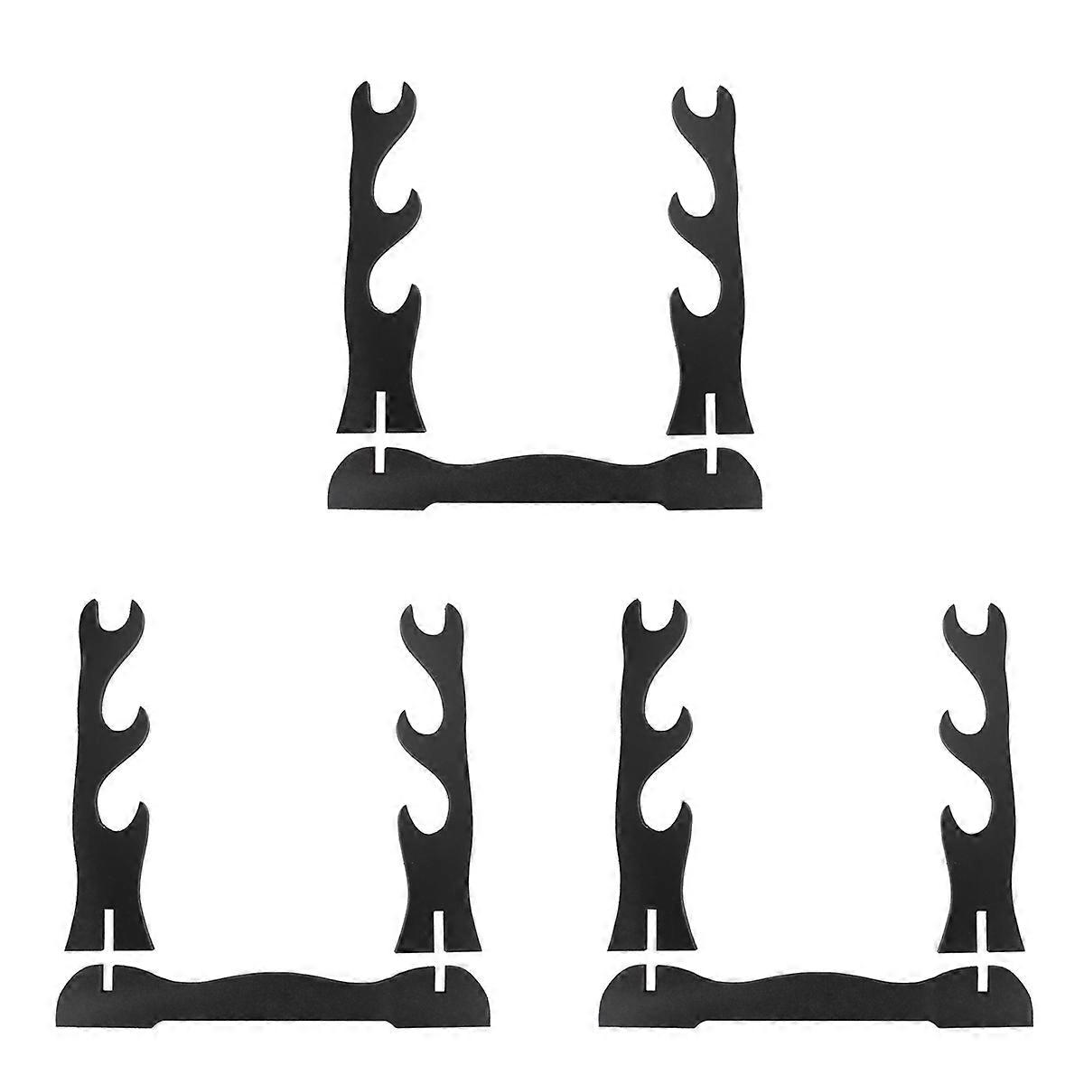 3X 3Tier Samurai Sword Katana Holder Stand Bracket Rack Display Black