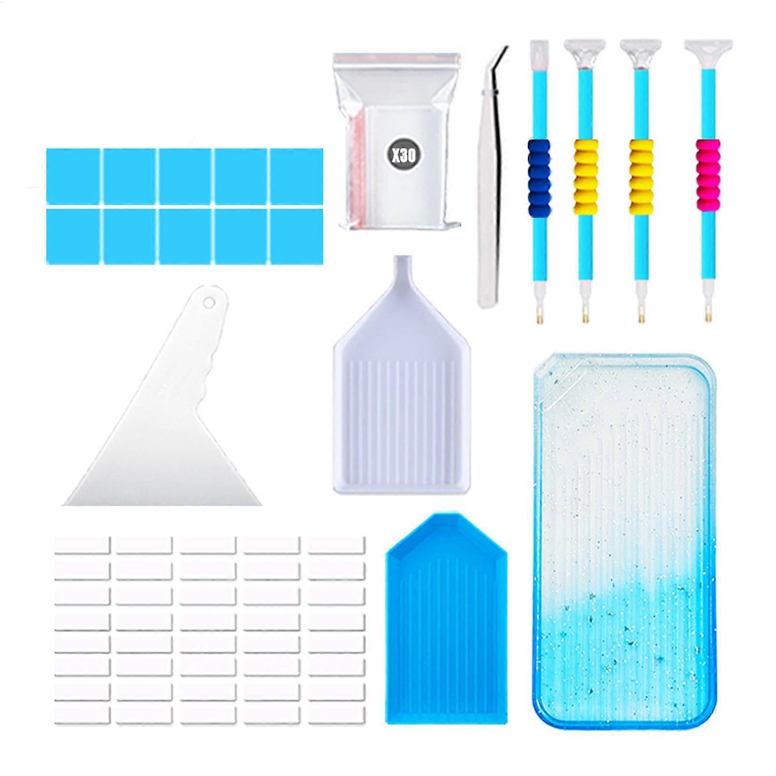 StrassKunstKits, portable rhinestone painting set, color gradient, craft accessories, 54 pieces.