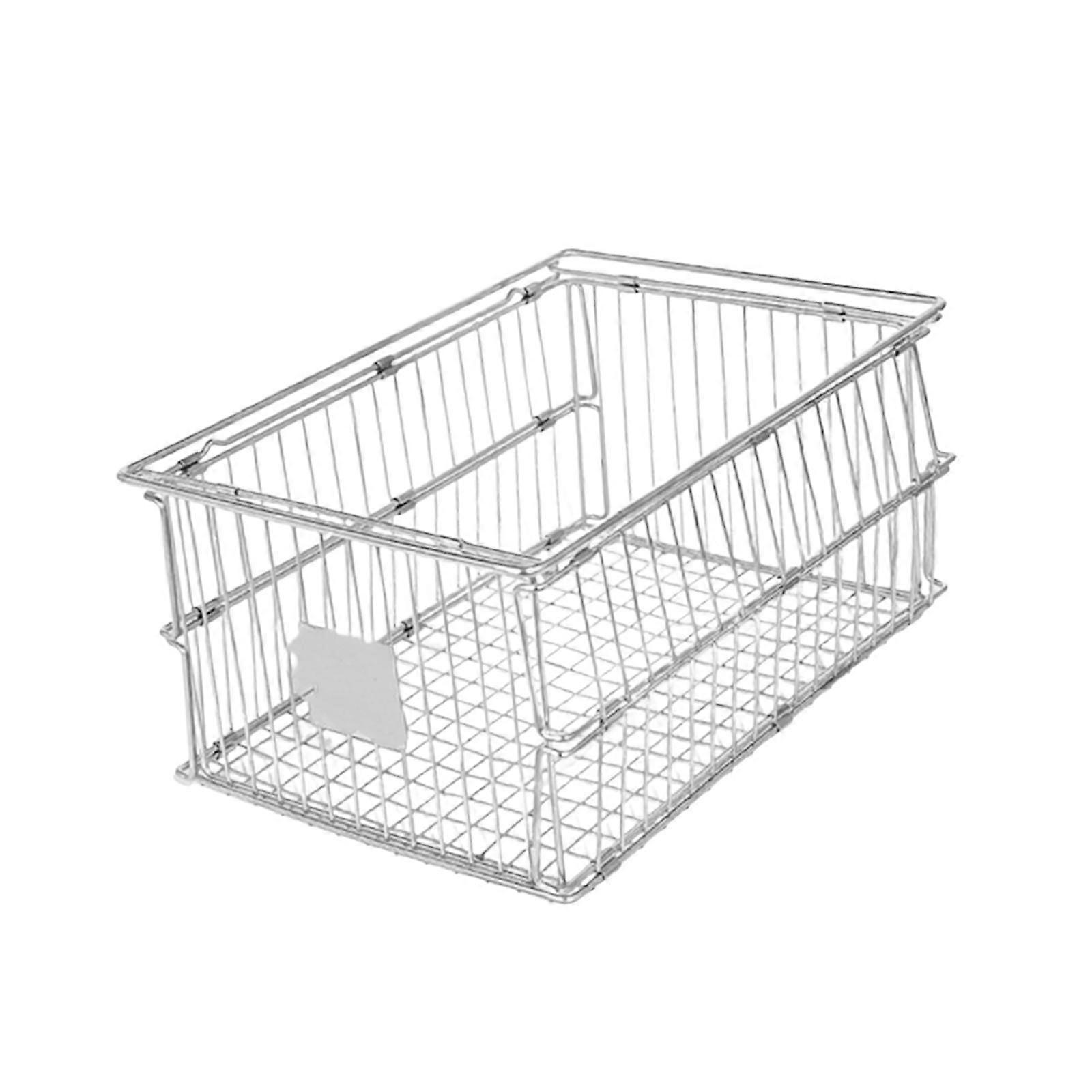 Foldable Storage Basket Stainless Steel Practical Multipurpose Drain Basket