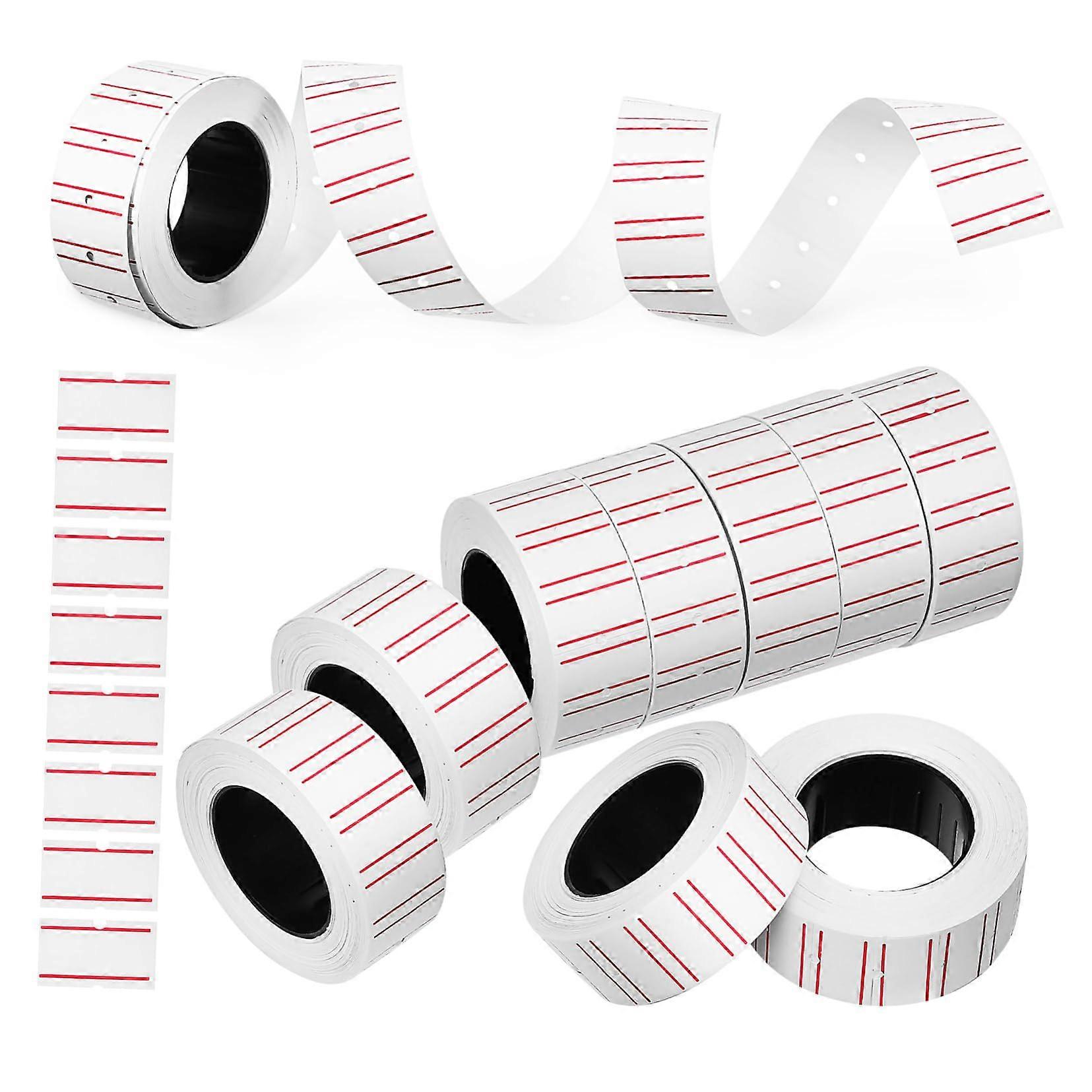 10 Rolls Label Stickers SelfAdhesive for Labeling Writable for Office Business and White