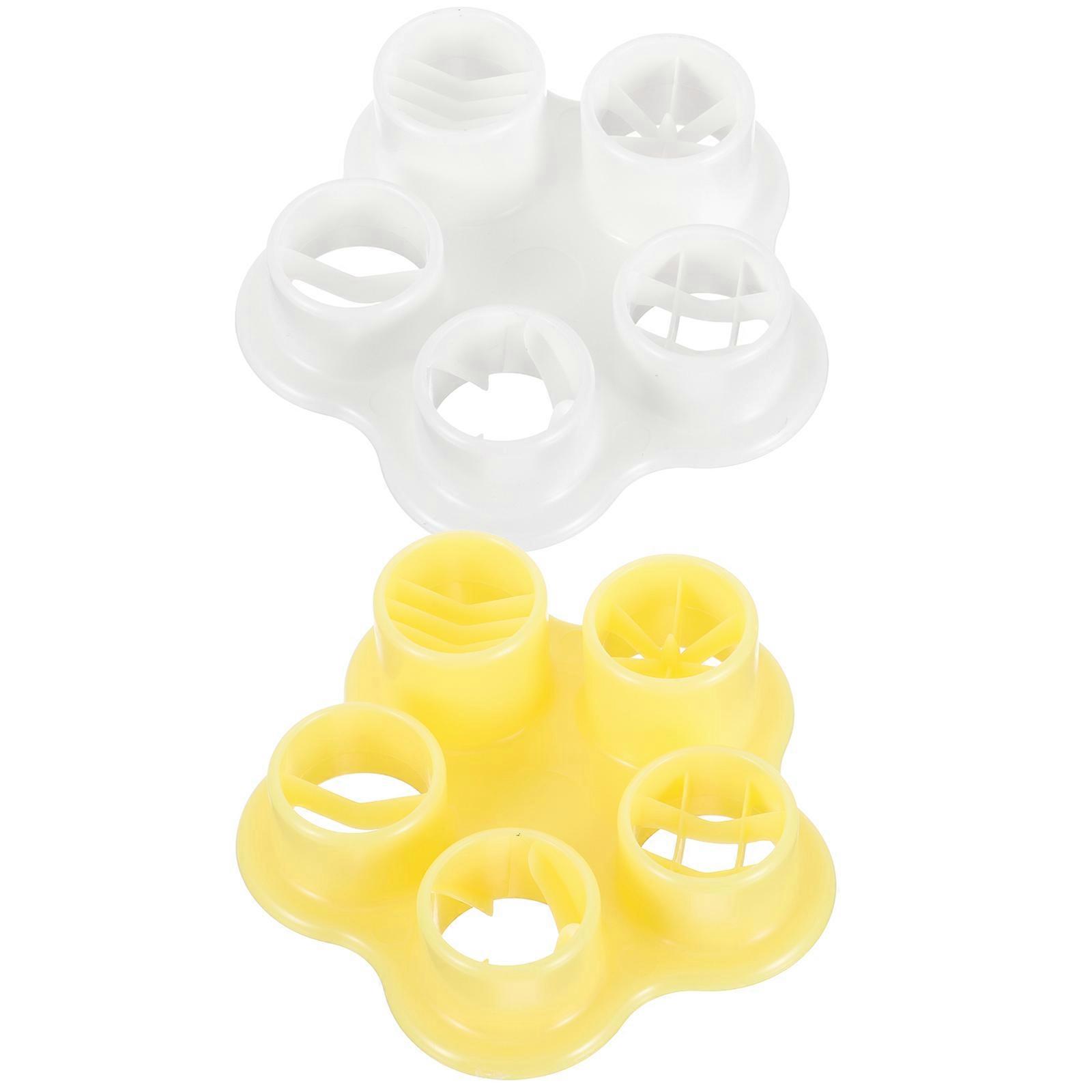 Hotdog Cutter for Outdoor Barbecue with Assorted Color Plastic Sausage Cutting Mold 5in1
