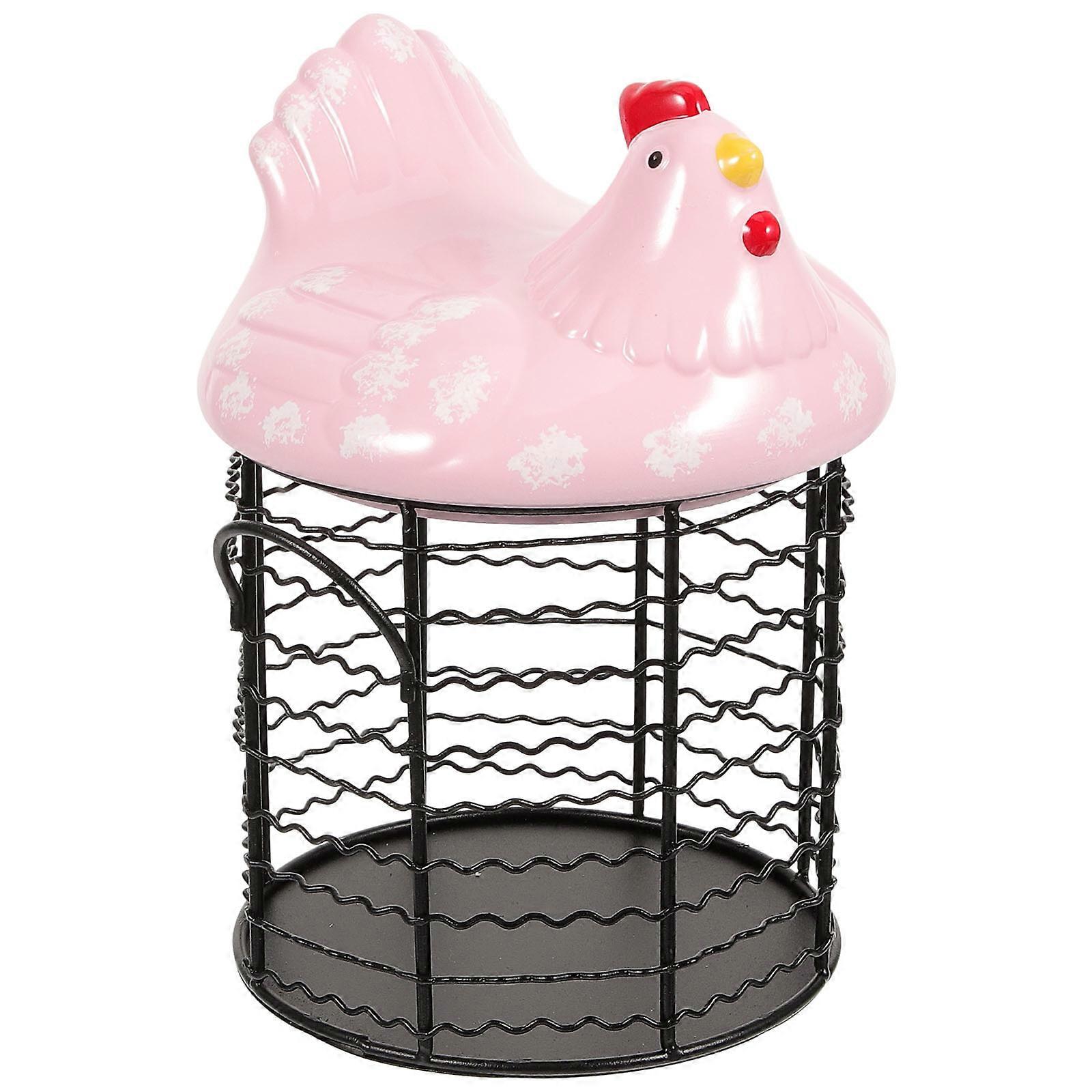 Hen Shape Egg Basket Farm Style Kitchen Use 23X15X15cm Egg Storage Container 1Pcs
