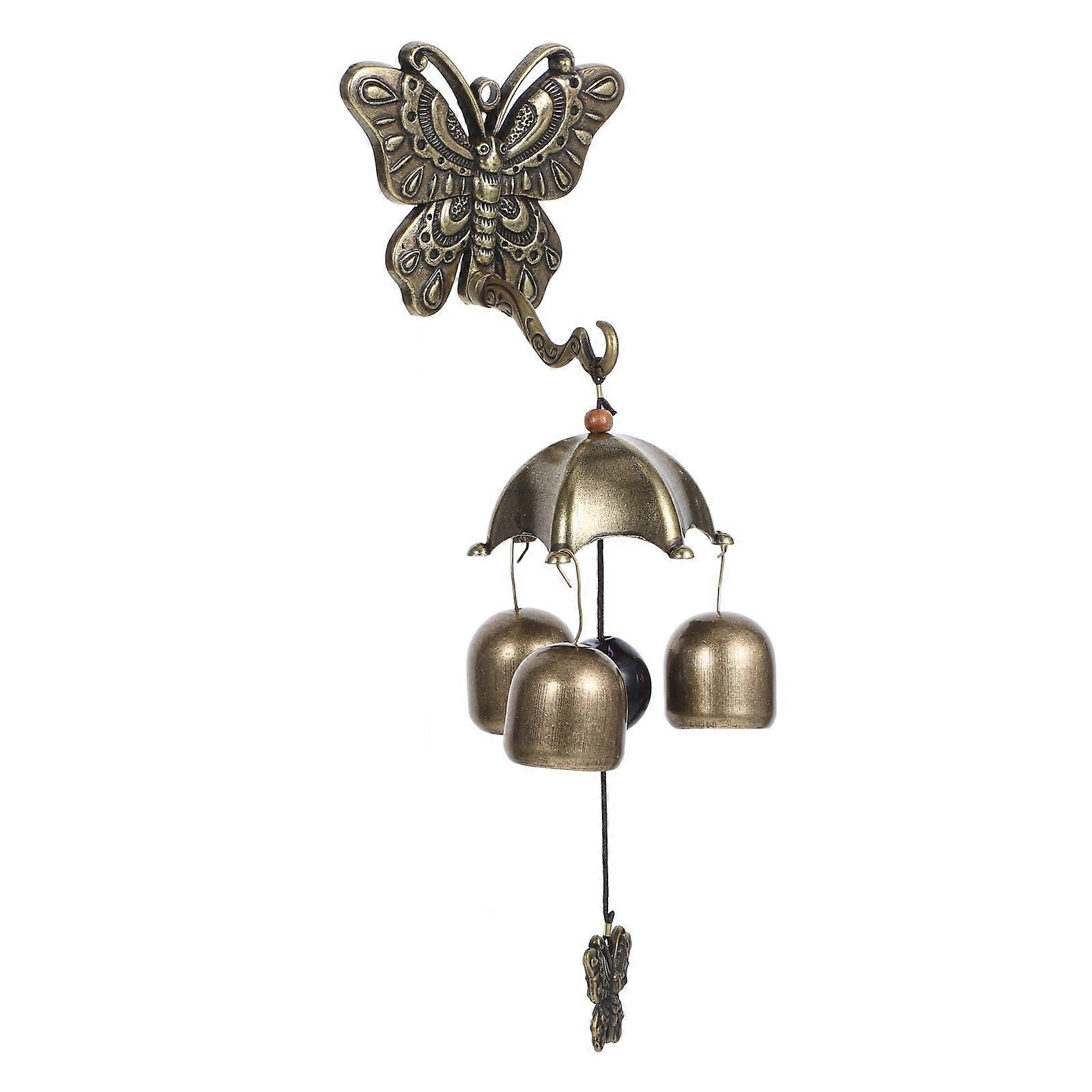 Retro Wind Chime with Sturdy Brass Material for Home Garden Decoration and Car Hanging 7 Inch