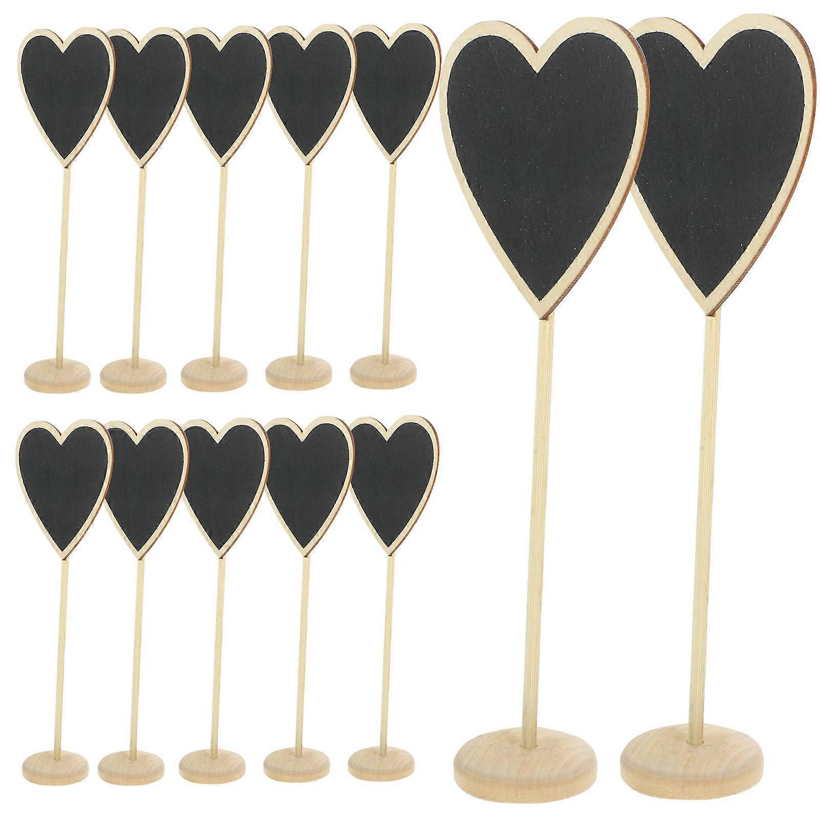 Small Chalkboard Signs for Home Made of Wood Black Color Ideal for Messages and Decor 12 Pieces