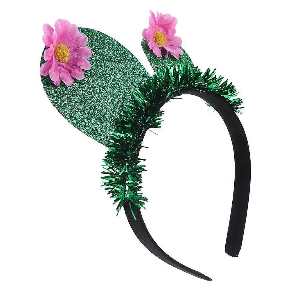 Green Cactus Headband for Party Lightweight Comfortable with Unique Design and Secure Fit Ideal for Luau Hawaiian Events