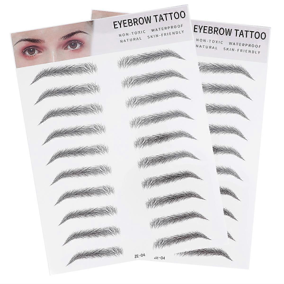 2pcs Imitation Eyebrow Transfer Stickers for Men and Women – Realistic Hair Like Design for Easy Application on Sparse Brows