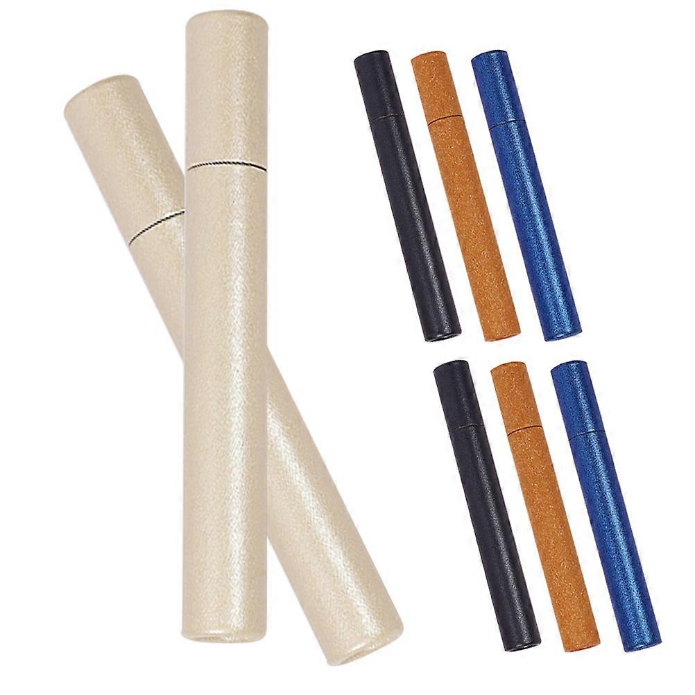 8pcs Kraft Paper Incense Stick Tubes Portable & Compact Storage Containers with Design for Home, Travel, and Camping Use