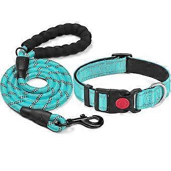 Reflective Neoprene Padded Dog Collar - Adjustable Nylon Collar for Small, Medium & Large Dogs - Premium Comfort & Safety