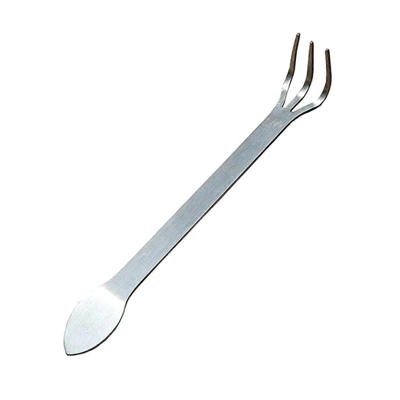 Handheld Seed Planter 1Pc Stainless Steel Root Rake 3Prong Loosen Soil Bonsai with Rotating Soil Tools Garden Handle